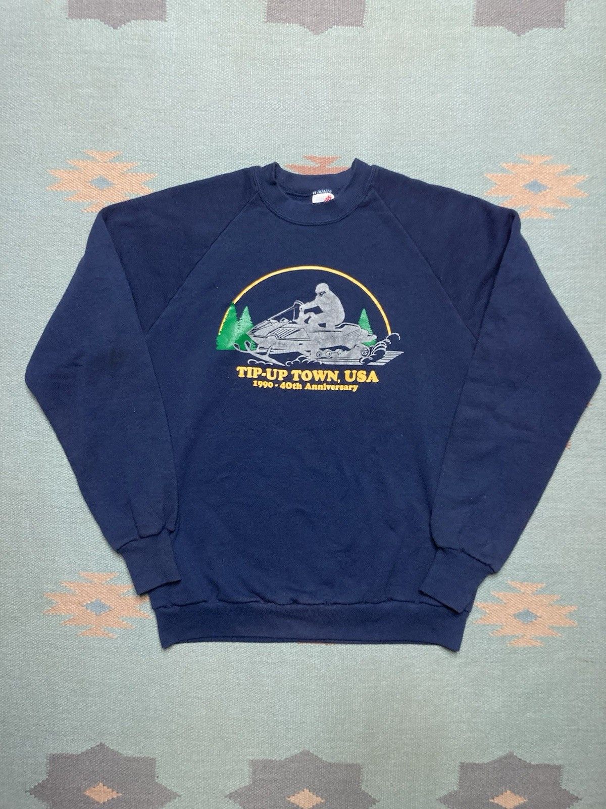 Jerzees × Vintage 90s sweatshirt tip up town Michigan snowmobile racing large Size US L / EU 52-54 / 3 - 1 Thumbnail