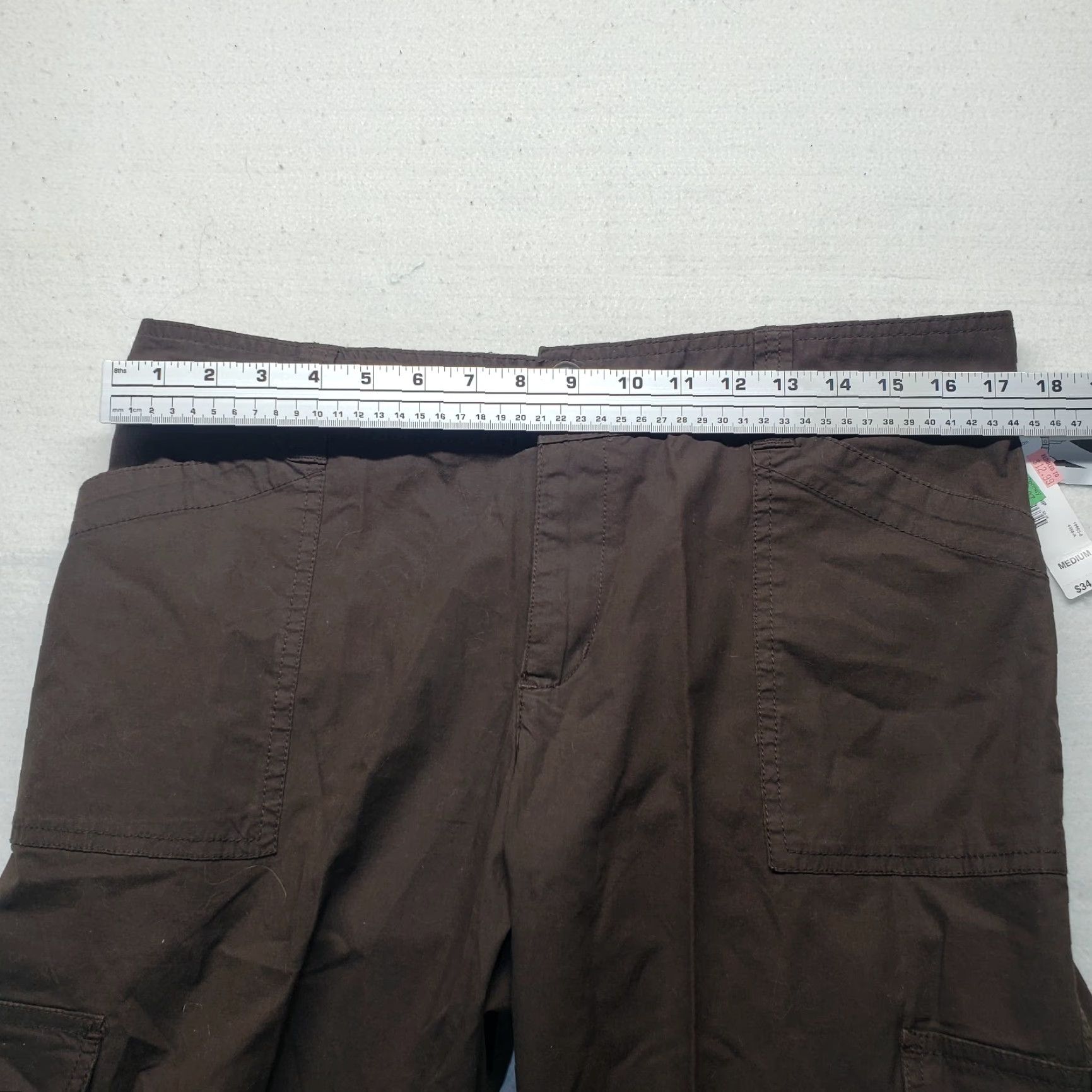 Vintage Duo Maternity Pants Casual Women M Brown Cotton Blend Maternity Pants Intermediate Everyday Wear Womens Size 32" / US 10 / IT 46 - 6 Thumbnail