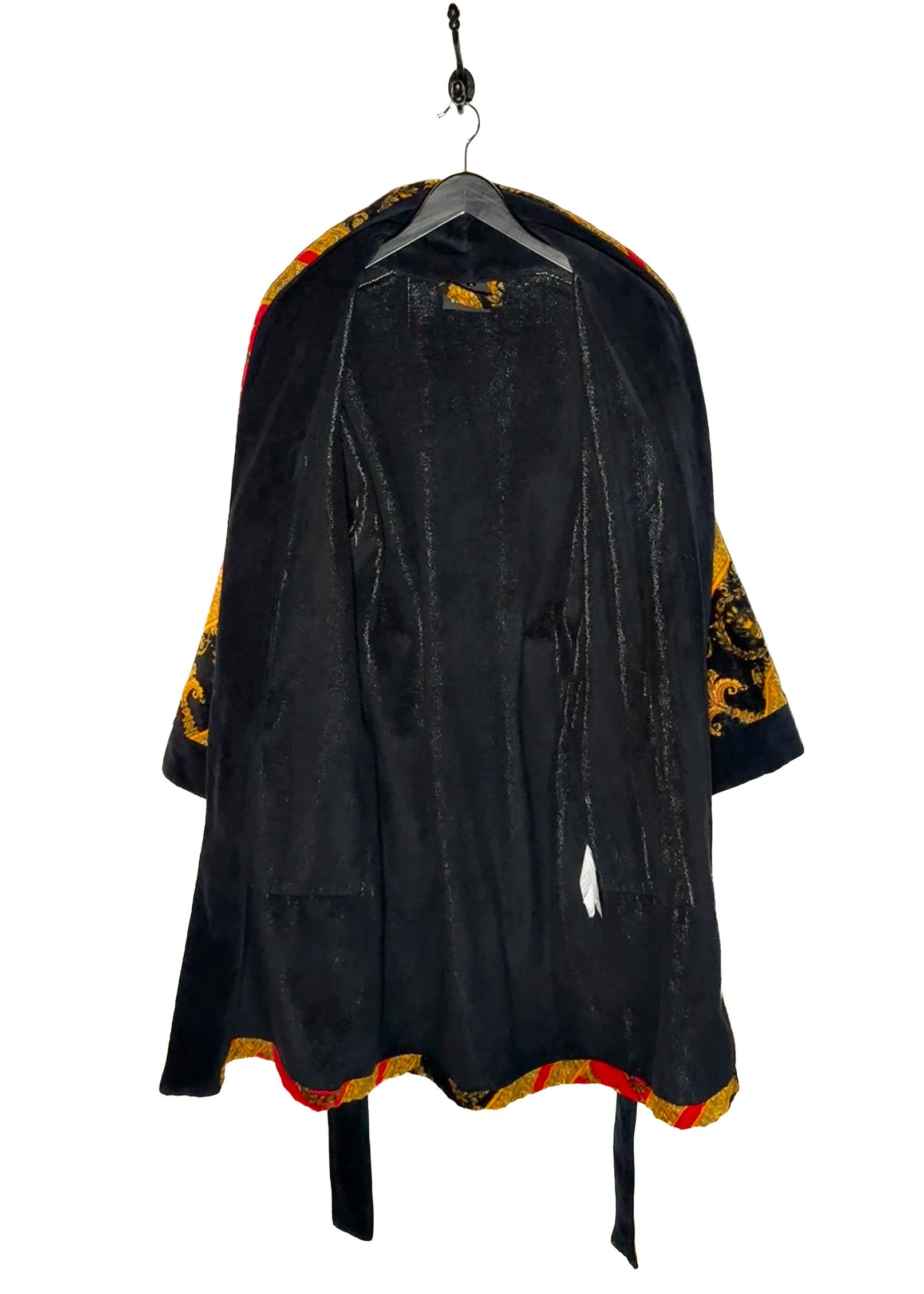 Versace Versace Red Barocco Diagonal Stripe Print Robe Size 38 - 6 Thumbnail