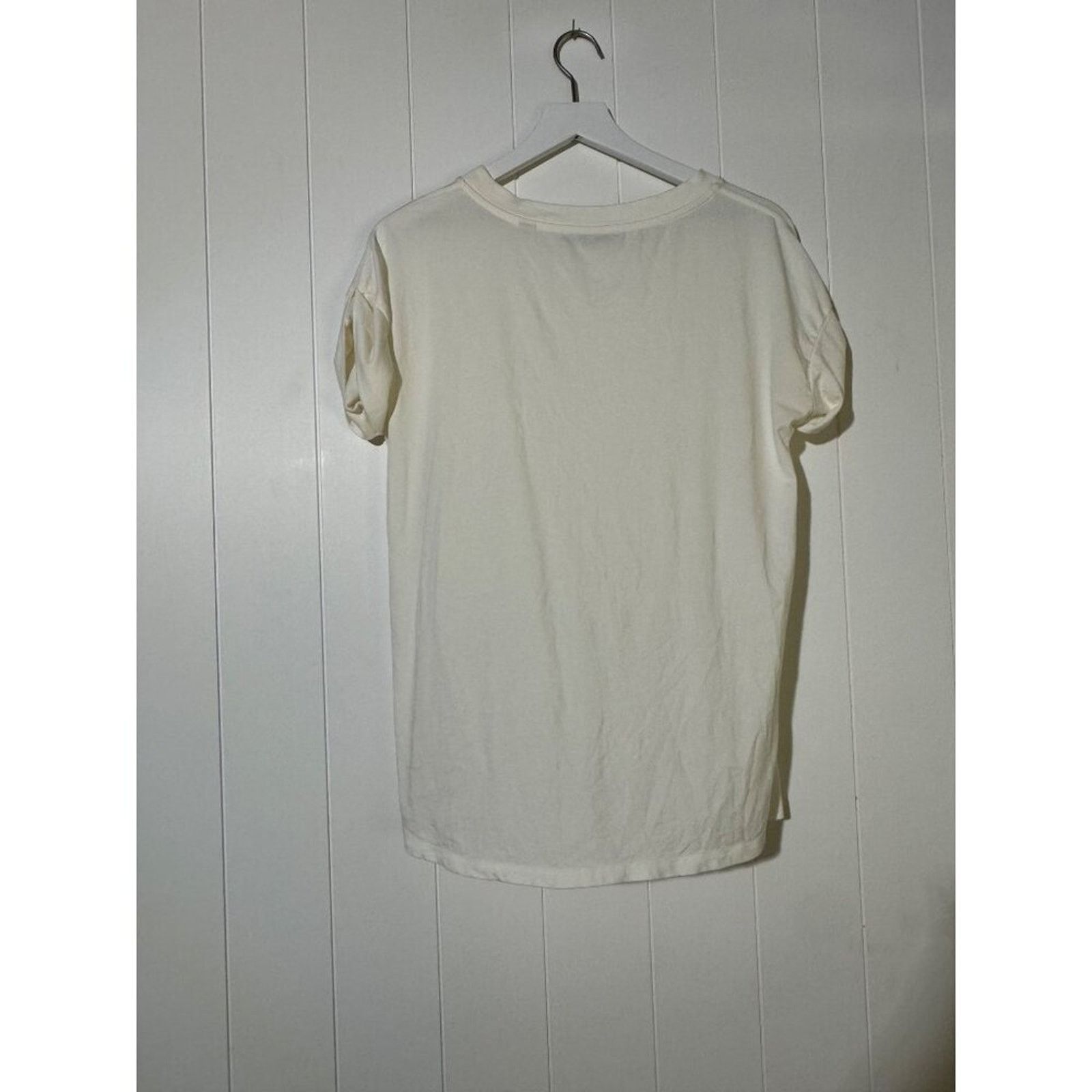 Allsaints AllSaints Off White Crew Neck Tee Shirt Soft Cotton Medium Size M / US 6-8 / IT 42-44 - 4 Thumbnail