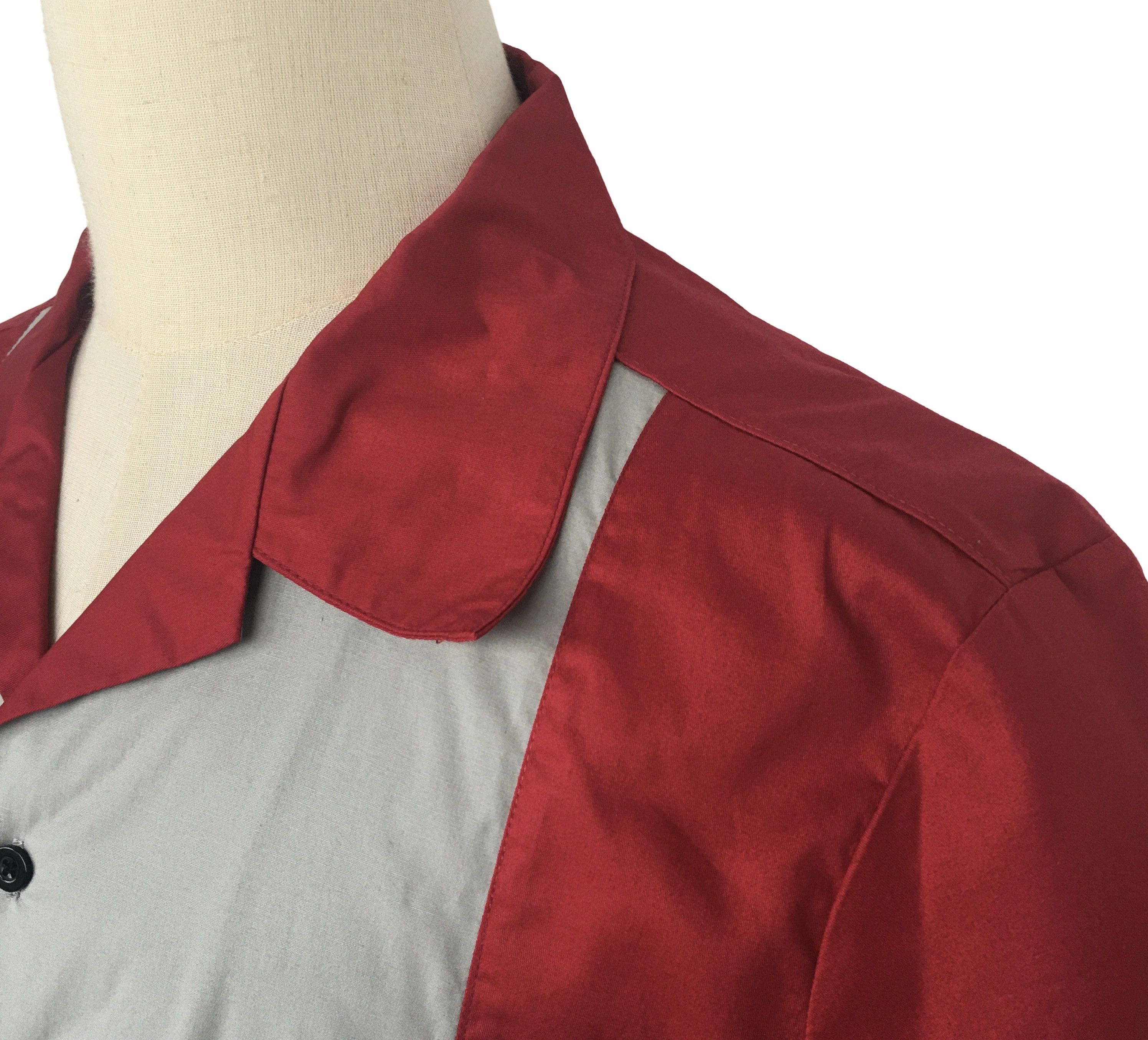 Other Maroon Rockabilly Bowling Shirts Men 50s Vintage Shirts Size US L / EU 52-54 / 3 - 4 Thumbnail