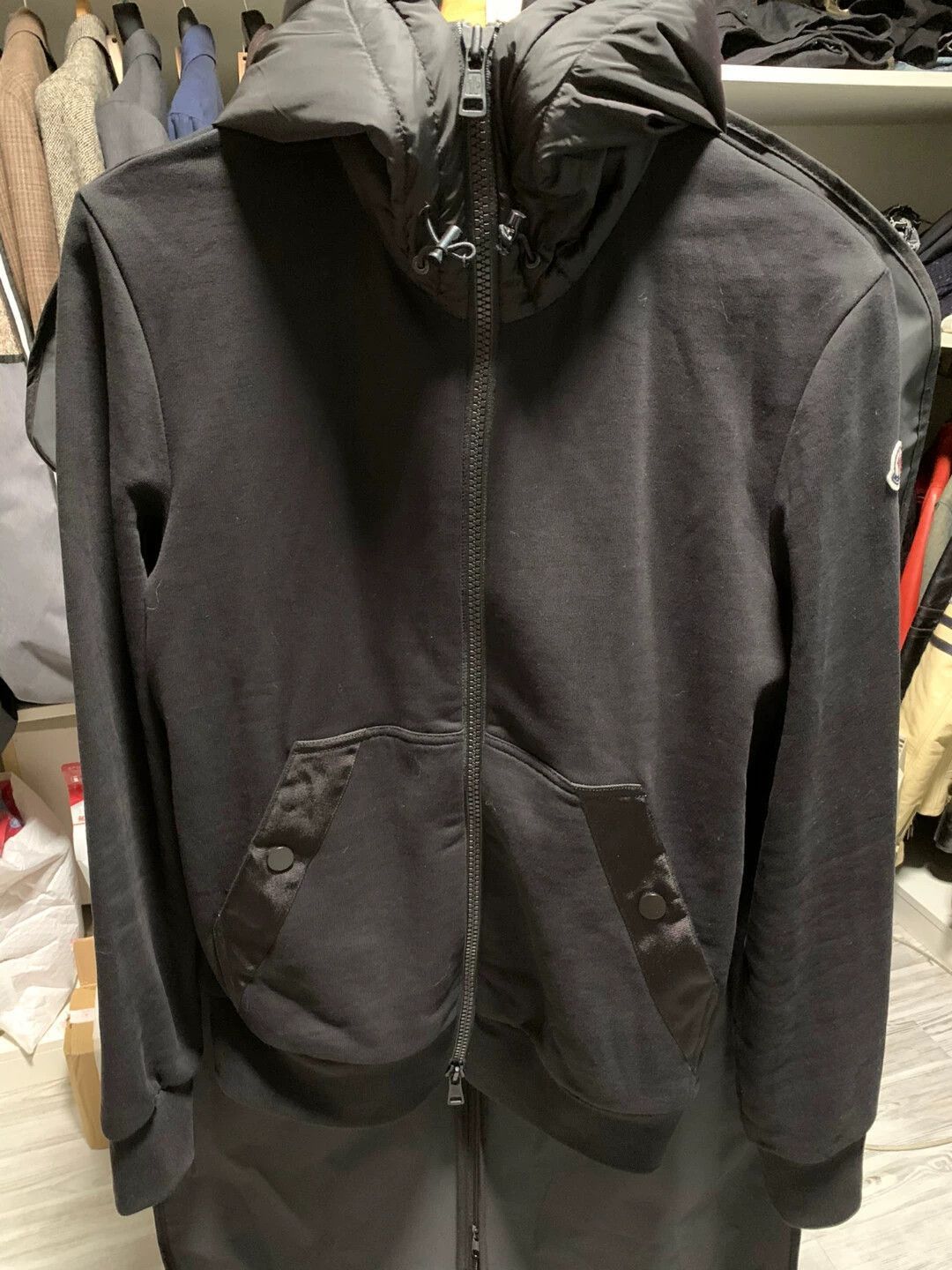 Moncler Black Hooded Zip-Front Outerwear Jacket Size US S / EU 44-46 / 1 - 1 Thumbnail