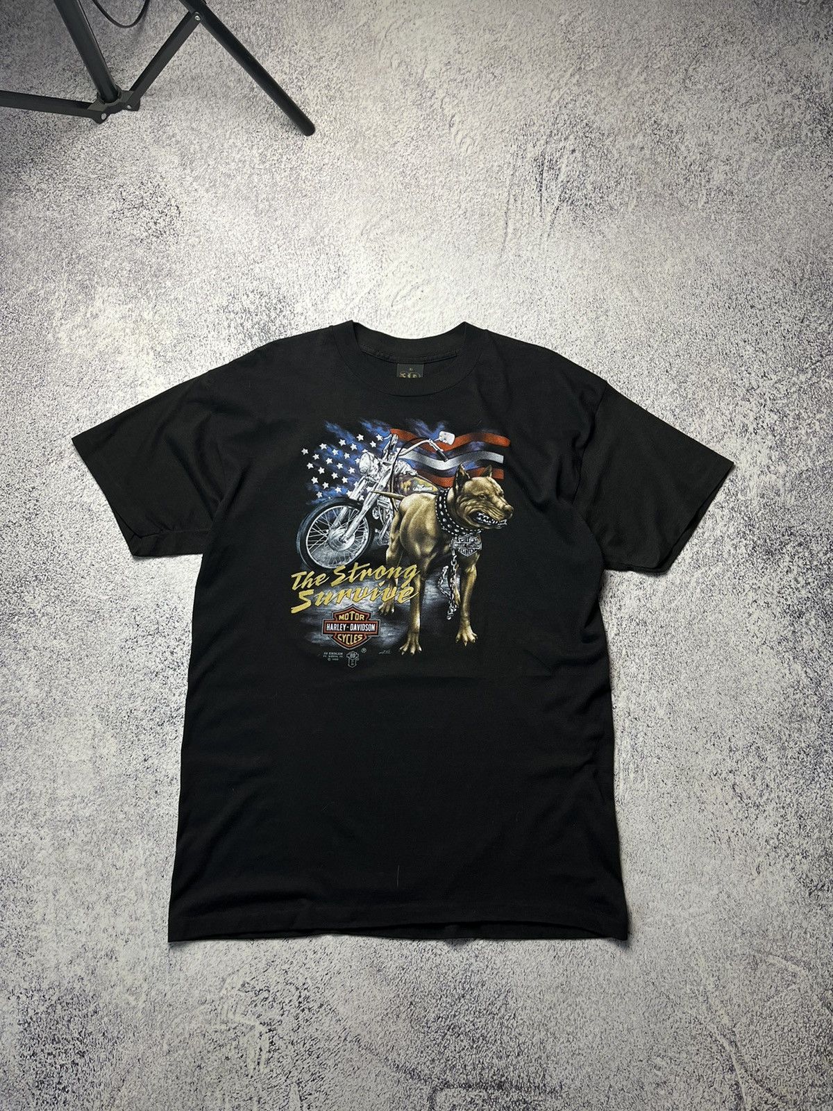 Harley Davidson Harley Davidson the strong 1988 vintage 3d emblem t-shirt Size US XL / EU 56 / 4 - 4 Thumbnail