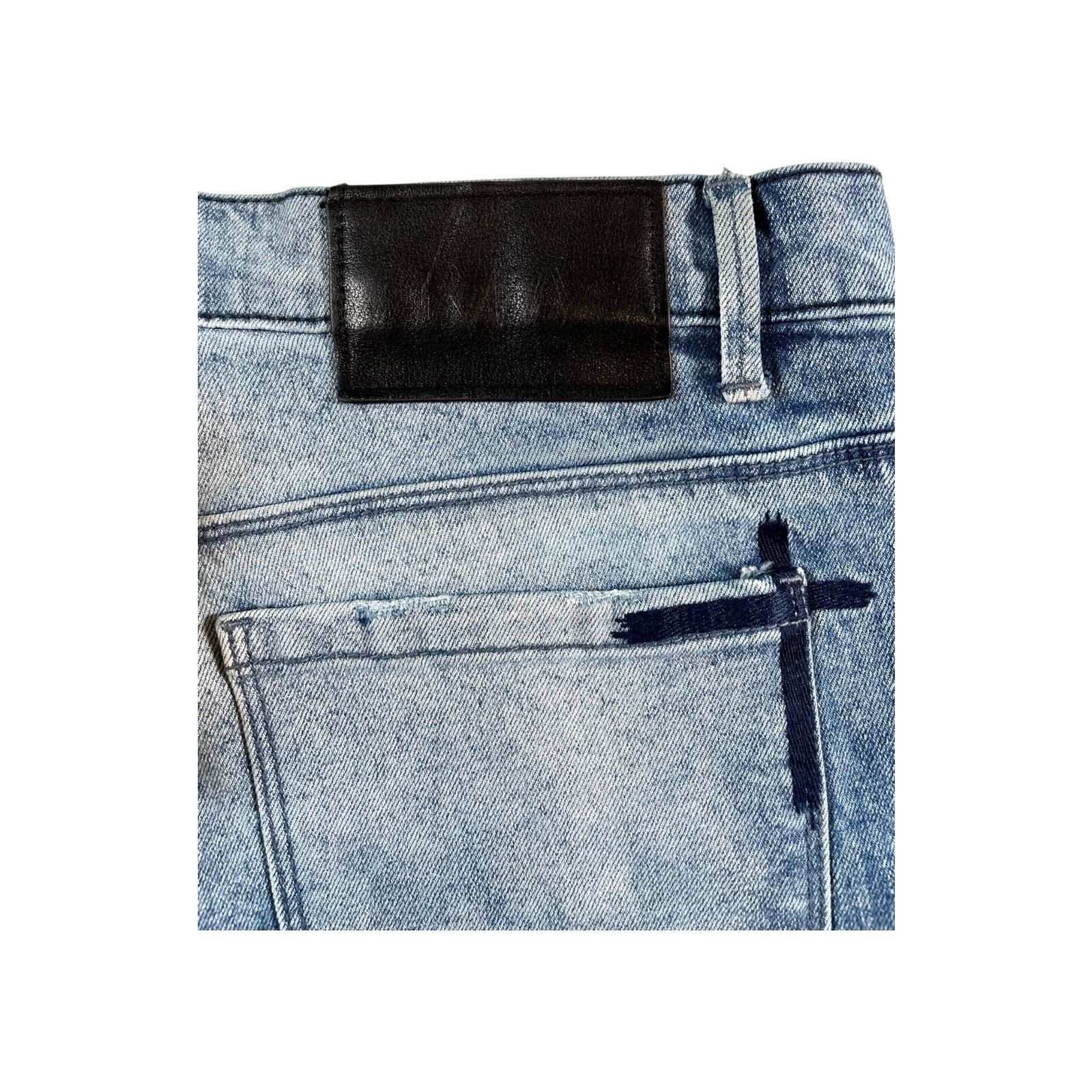 Rta RTA Embroidered Light Wash Jeans Size US 31 - 3 Thumbnail