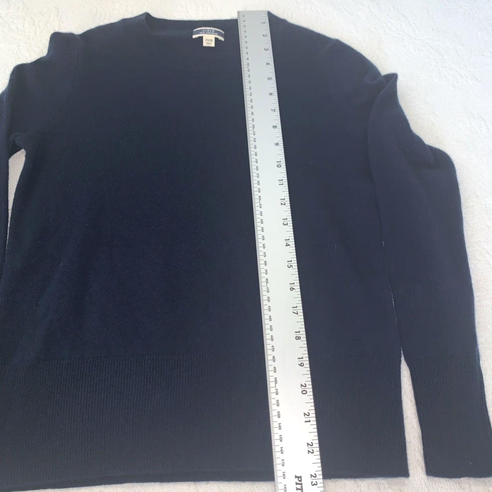J.Crew VINTAGE? No — J.CREW Cashmere Crewneck Sweater Womens XXS Navy Blue Pullover Knit 100% Cashmere Size XXS / US 00 / IT 34 - 3 Thumbnail