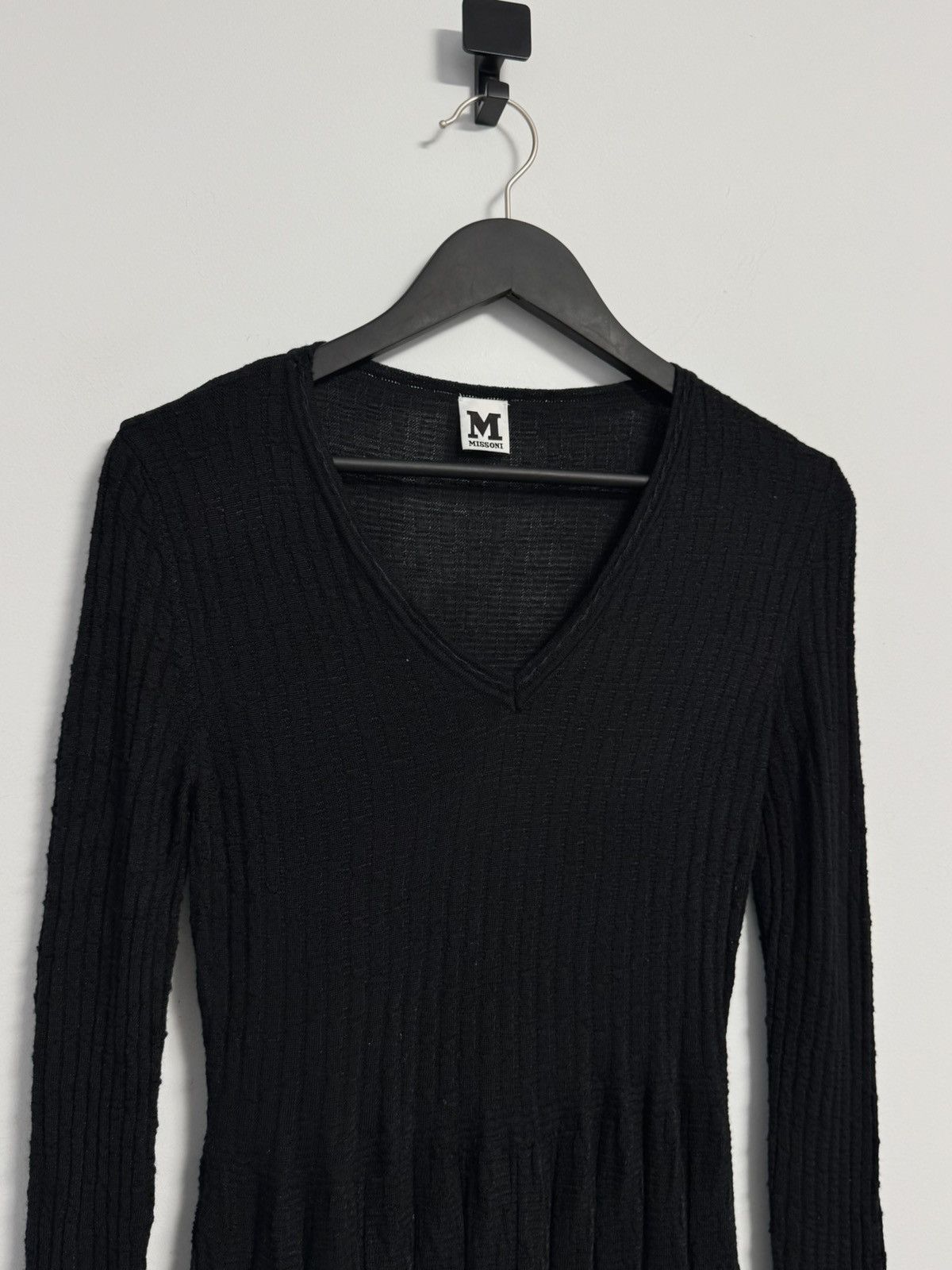 Missoni Missoni Black Knit Long Sleeve Dress Women’s Size L / US 10 / IT 46 - 2 Thumbnail