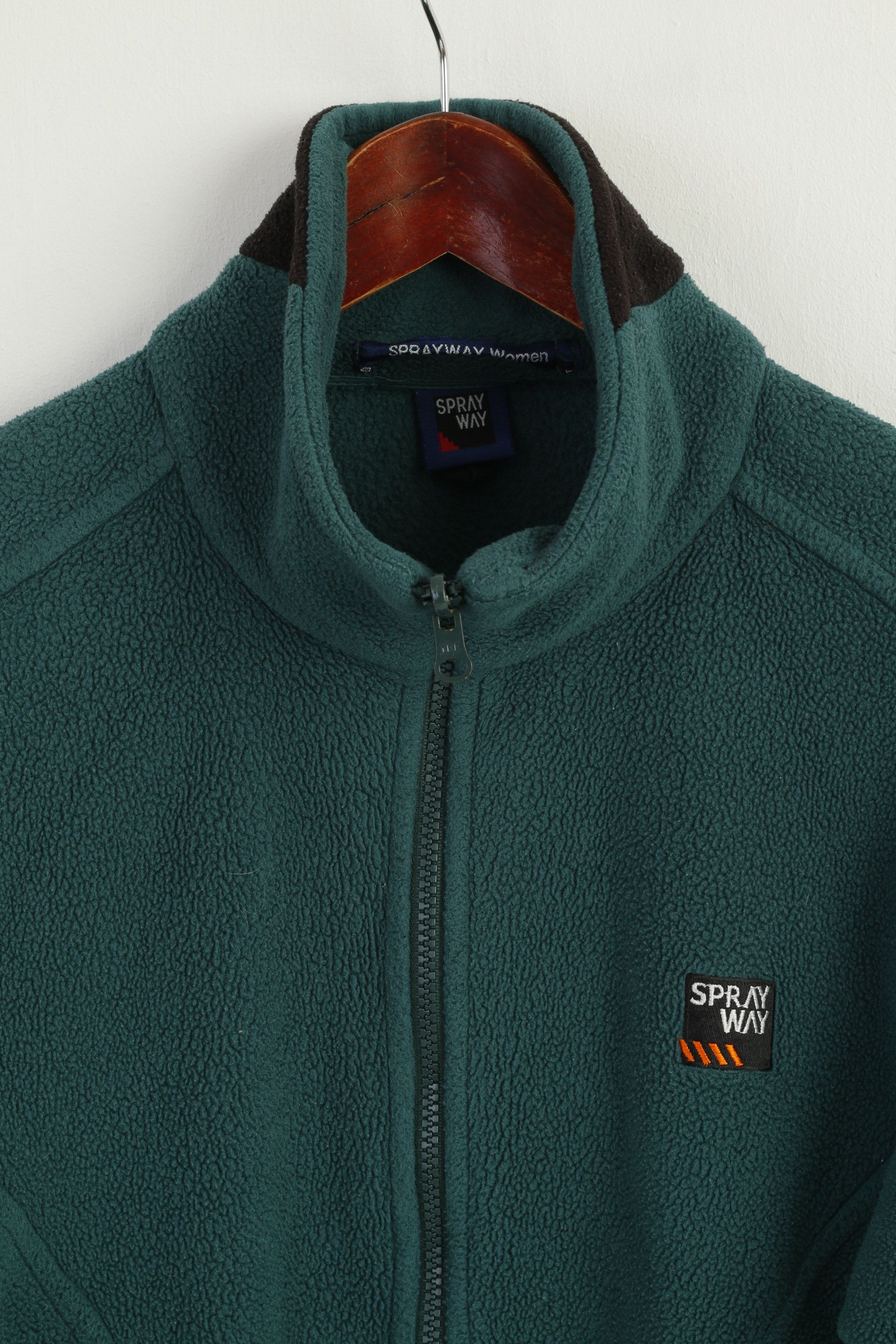 Vintage Spray Way Women S Fleece Top Green 7792 Size S / US 4 / IT 40 - 2 Thumbnail