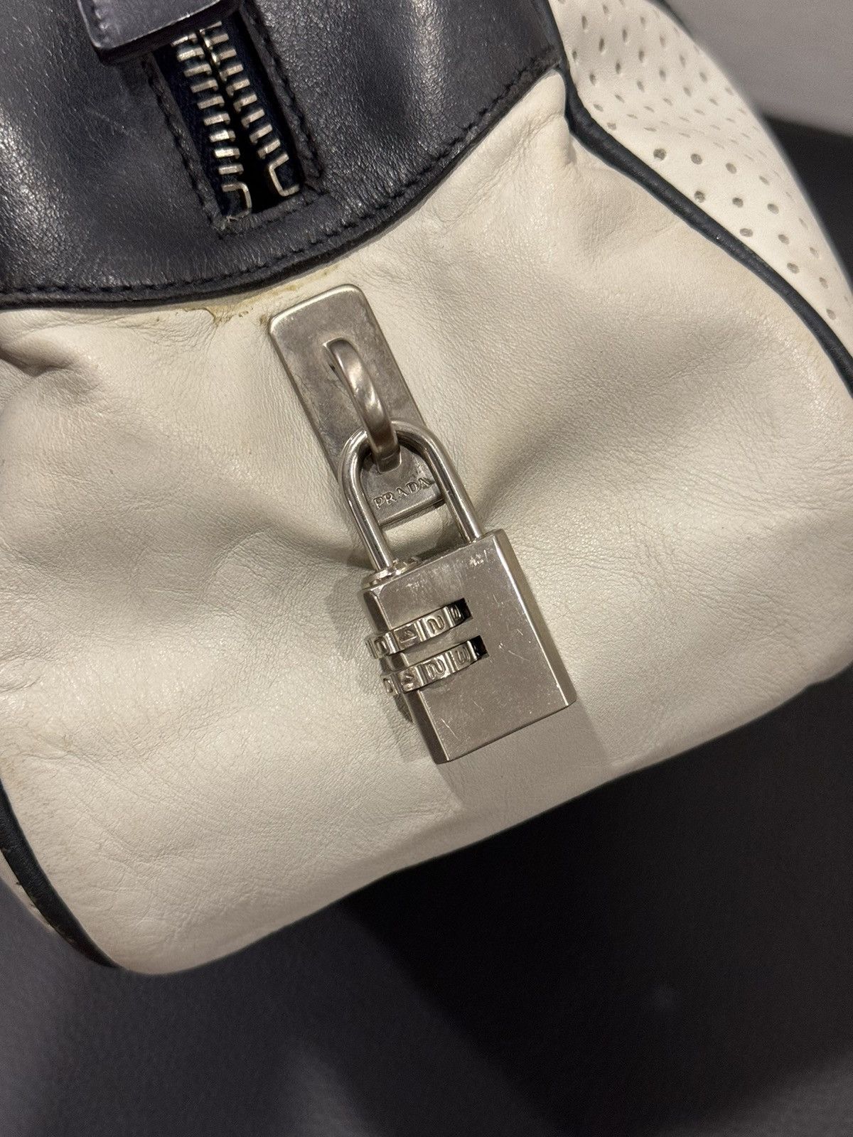 Prada PRADA Black Leather Bowling Bag Satchel Bowler Handbag Ss00 Size ONE SIZE - 12 Thumbnail