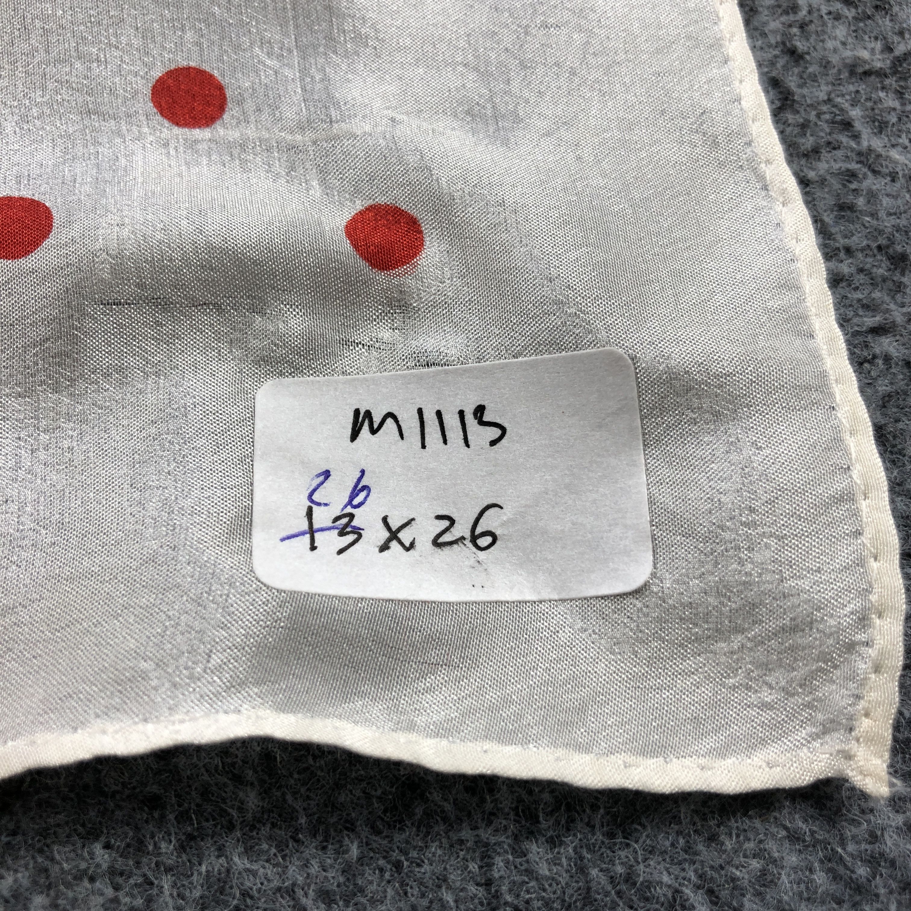 Japanese Brand Elle Polkadots Silk Scarf M1113 Size ONE SIZE - 11 Thumbnail