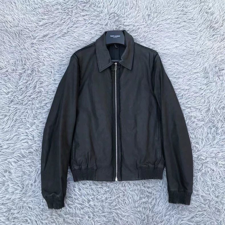 Dior Stitched wool edge leather jacket 2501-Nextarrow