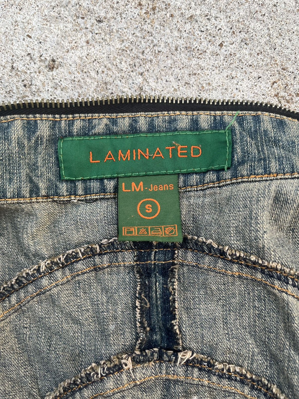 14th Addiction Laminated~Japanese Denim Vest Multi Zip Seditionaries Style Size US S / EU 44-46 / 1 - 6 Thumbnail