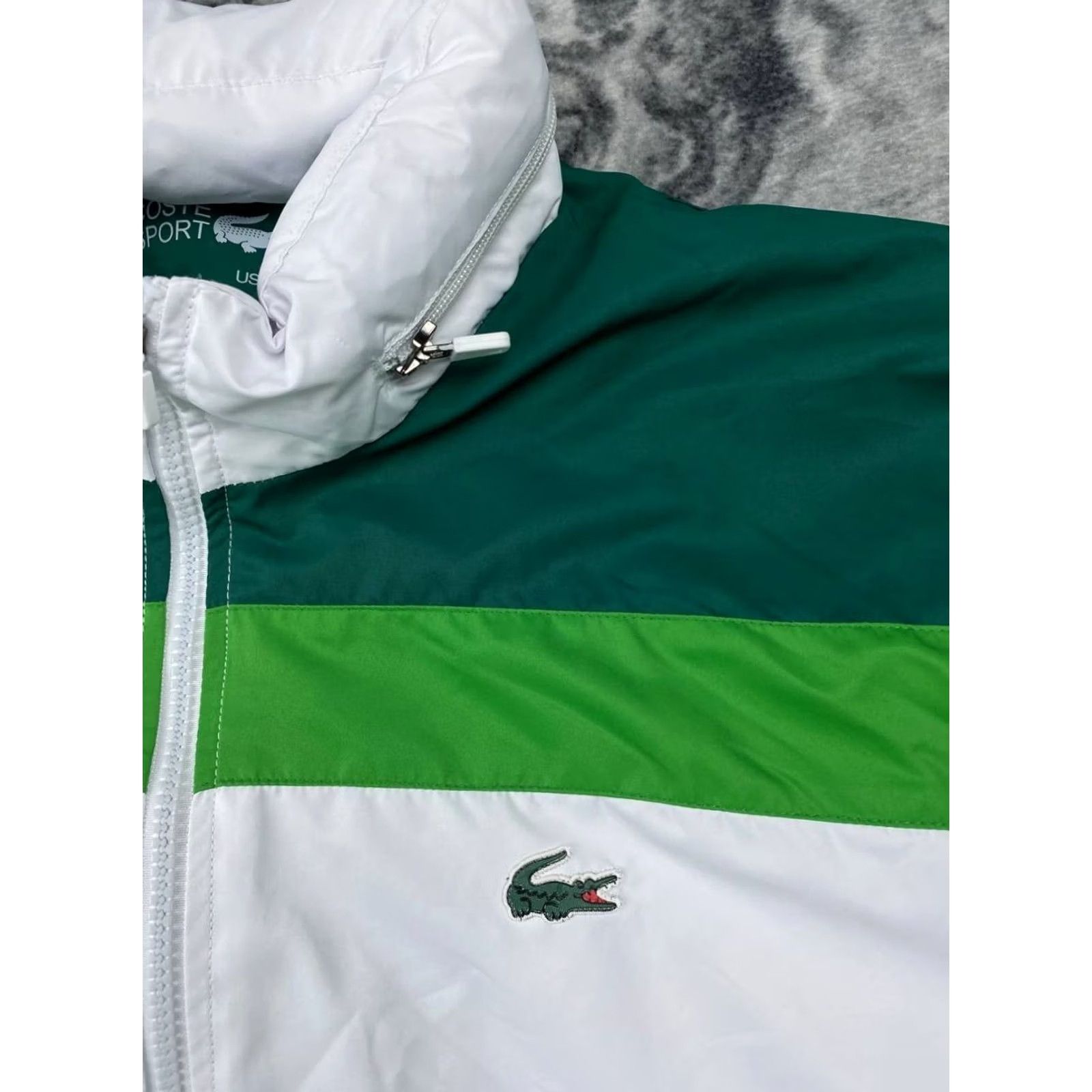 Lacoste Lacoste Sport Jacket Windbreaker Men XL White Zip Casual Size US XL / EU 56 / 4 - 4 Thumbnail