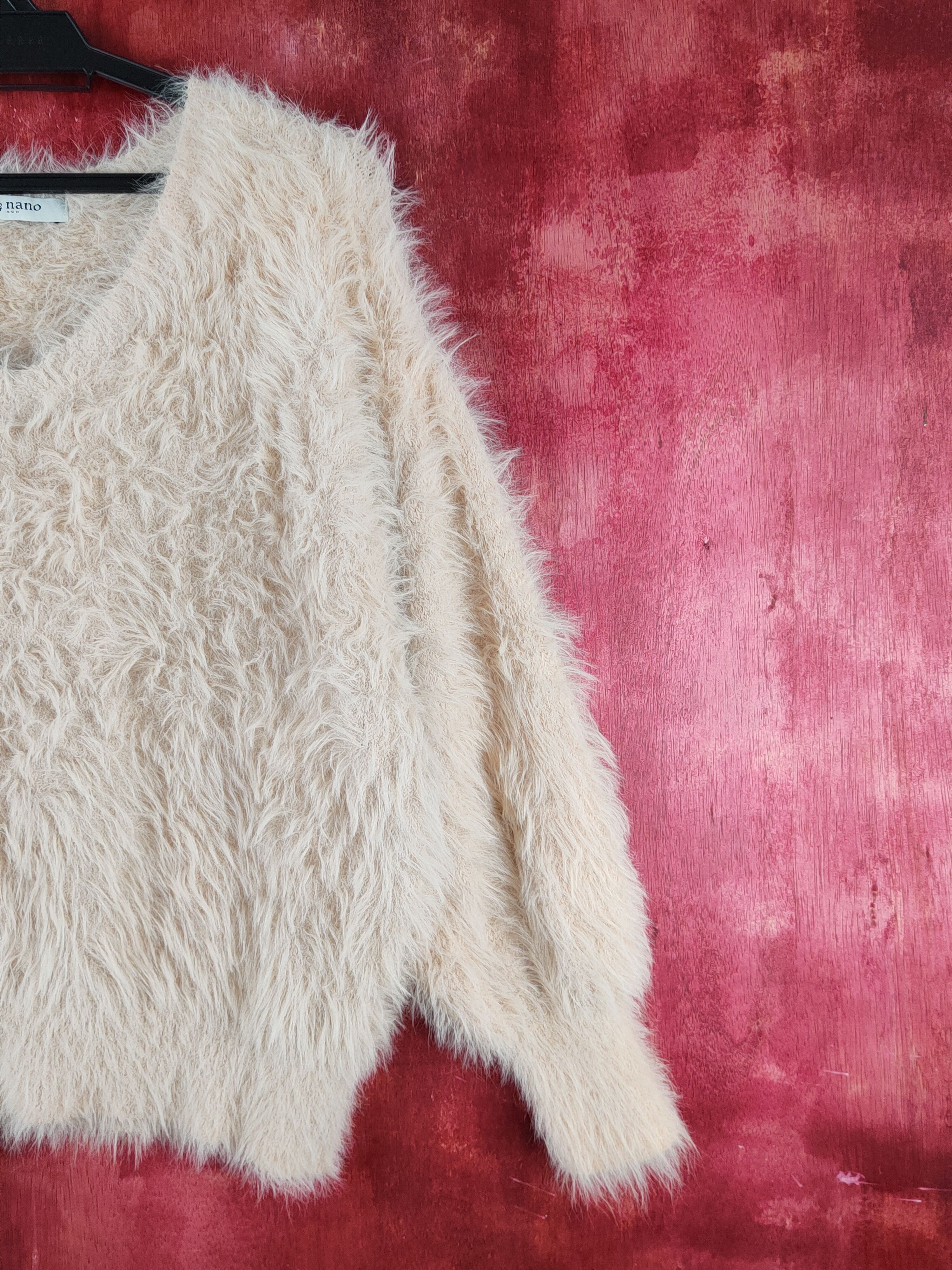 Japanese Brand Nano&co Peach Shag Shaggy Fur Mohair Knitwear #S2231 Size M / US 6-8 / IT 42-44 - 5 Thumbnail