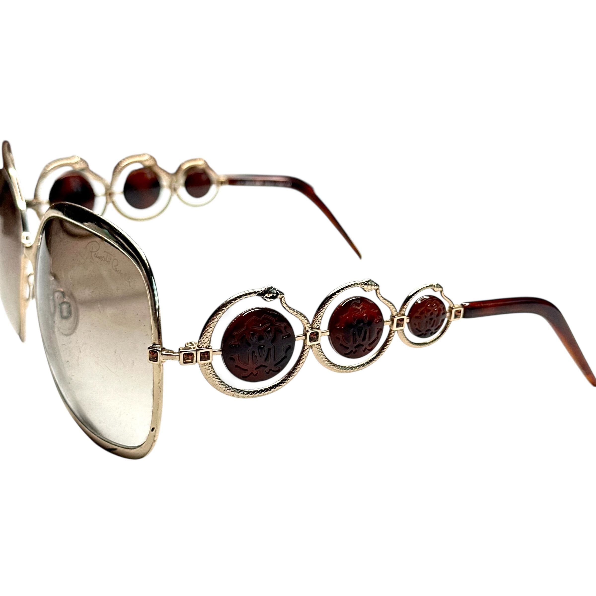 Roberto Cavalli Cavalli Round Snakes Futuristic Sunglasses Size ONE SIZE - 4 Thumbnail