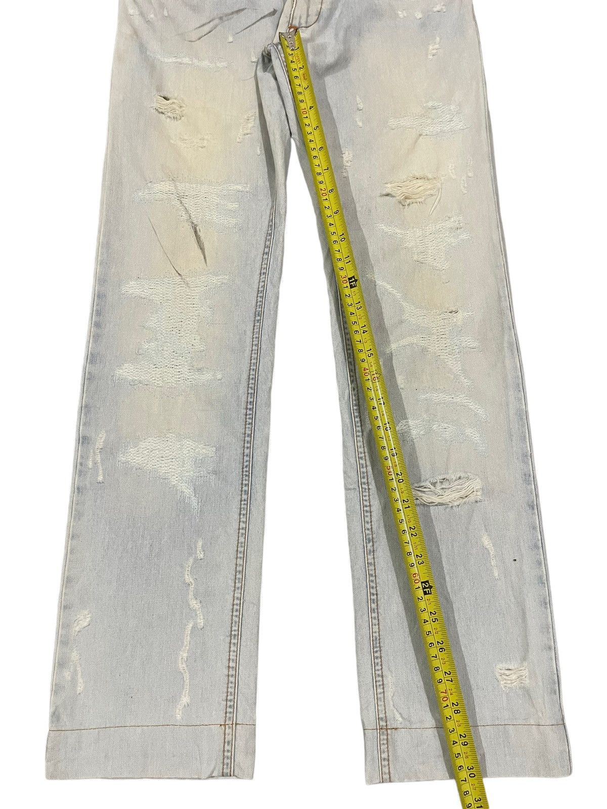 Dolce & Gabbana Vintage Dolce & Gabbana Italy Blue Wash Distressed Jeans Size US 31 - 14 Thumbnail