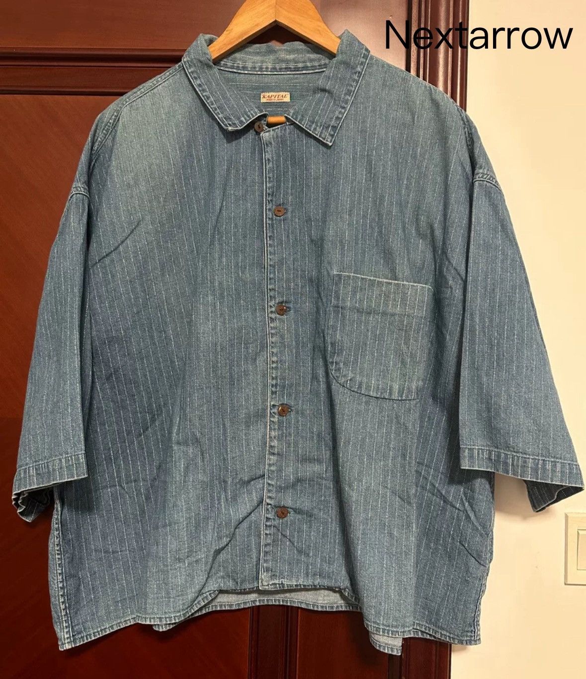 Kapital KAPITAL silhouette striped denim shirt 2412-Nextarrow Size US L / EU 52-54 / 3 - 1 Thumbnail