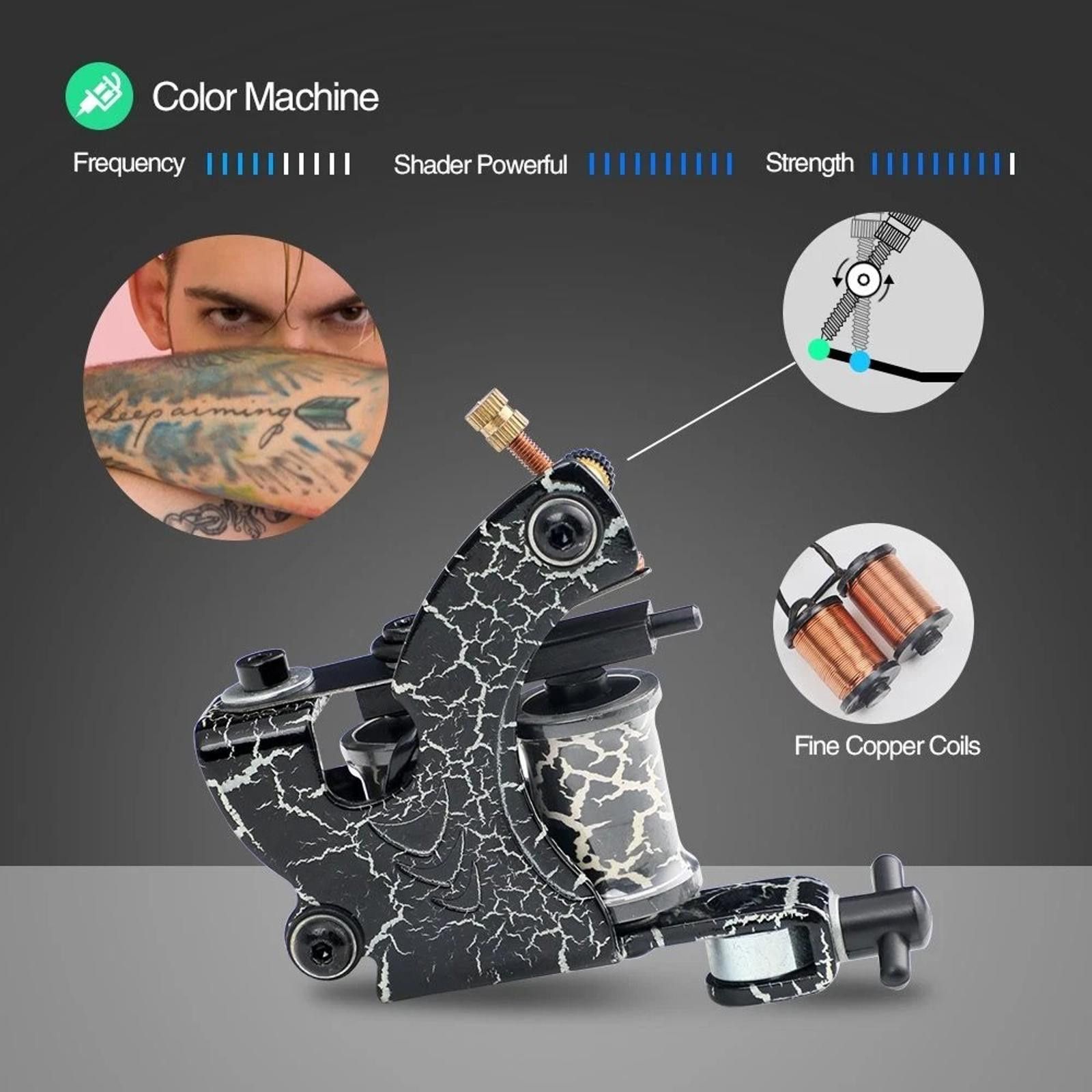 Other Solong Complete Tattoo Kit 4 Pro Machine Guns 336 Piece Set Size ONE SIZE - 3 Thumbnail