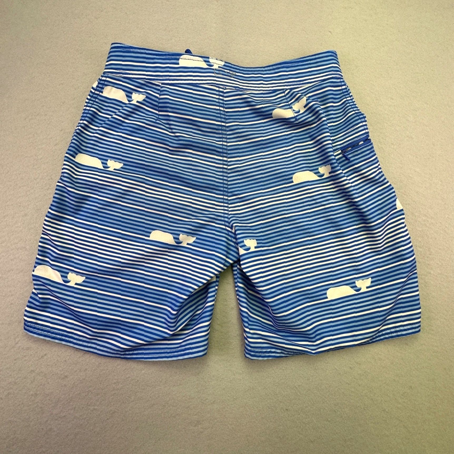 Vineyard Vines Vineyard Vines Whale Stripe Board Shorts Men Size 30 Blue White Swim Trunks Size US 29 - 3 Thumbnail