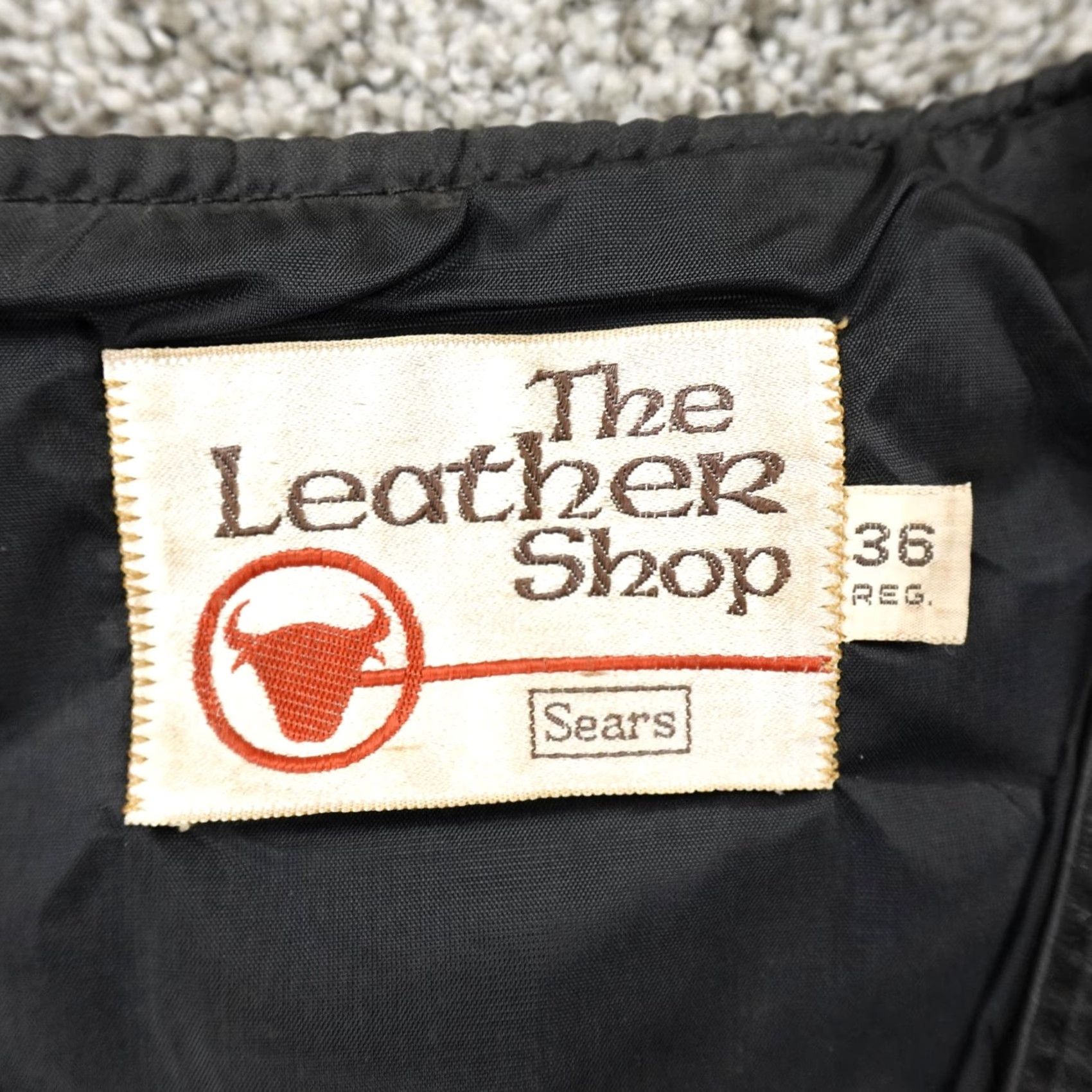Sears VINTAGE Sears Leather Vest Mens 36 Black Western Cowboy Biker 70s Vest Mens Black Leather Size US XXS / EU 40 - 2 Thumbnail