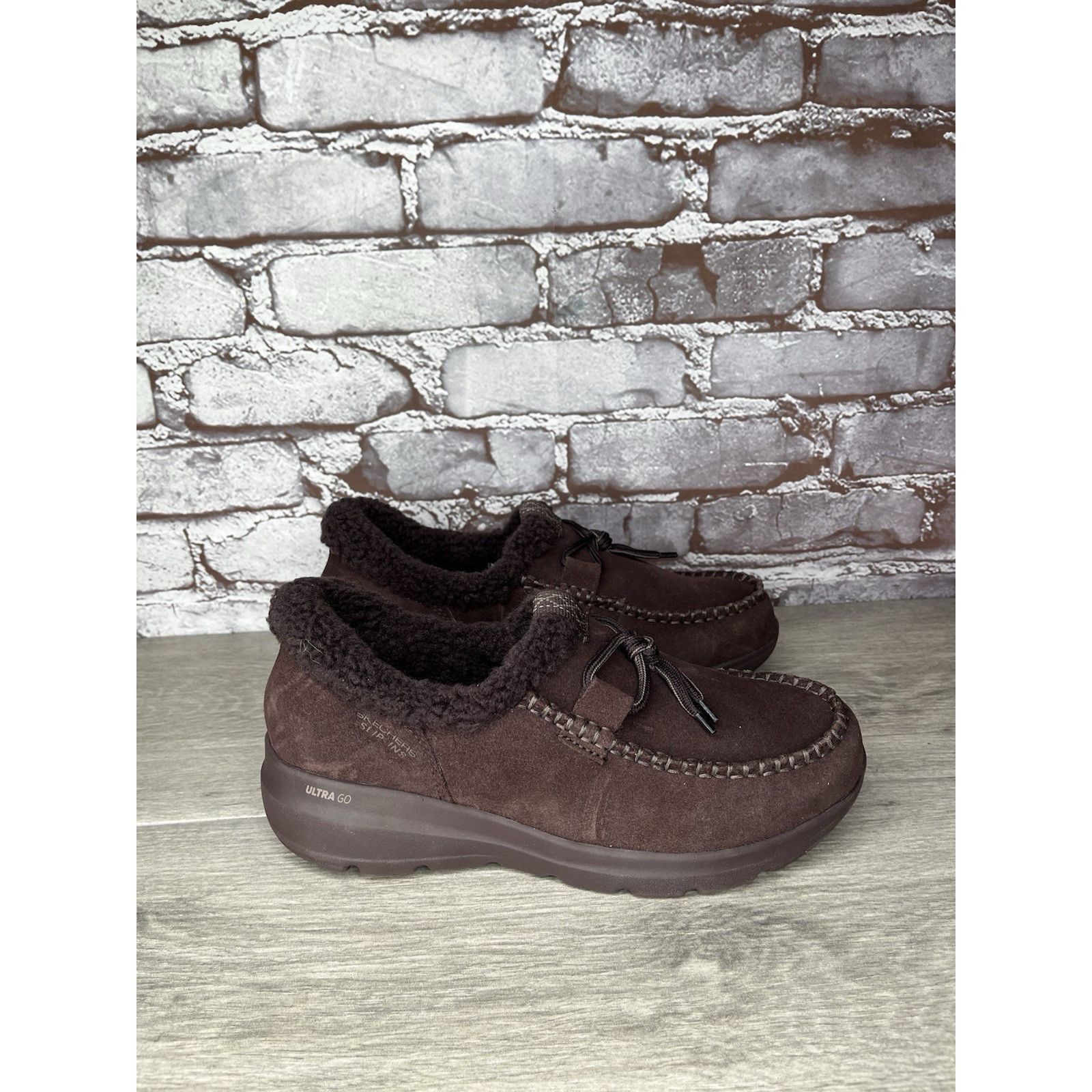 SKECHERS Skechers Glacial Ultra Millie Brown Suede Slip On Comfort Sh Size US 7.5 / IT 37.5 - 10 Thumbnail