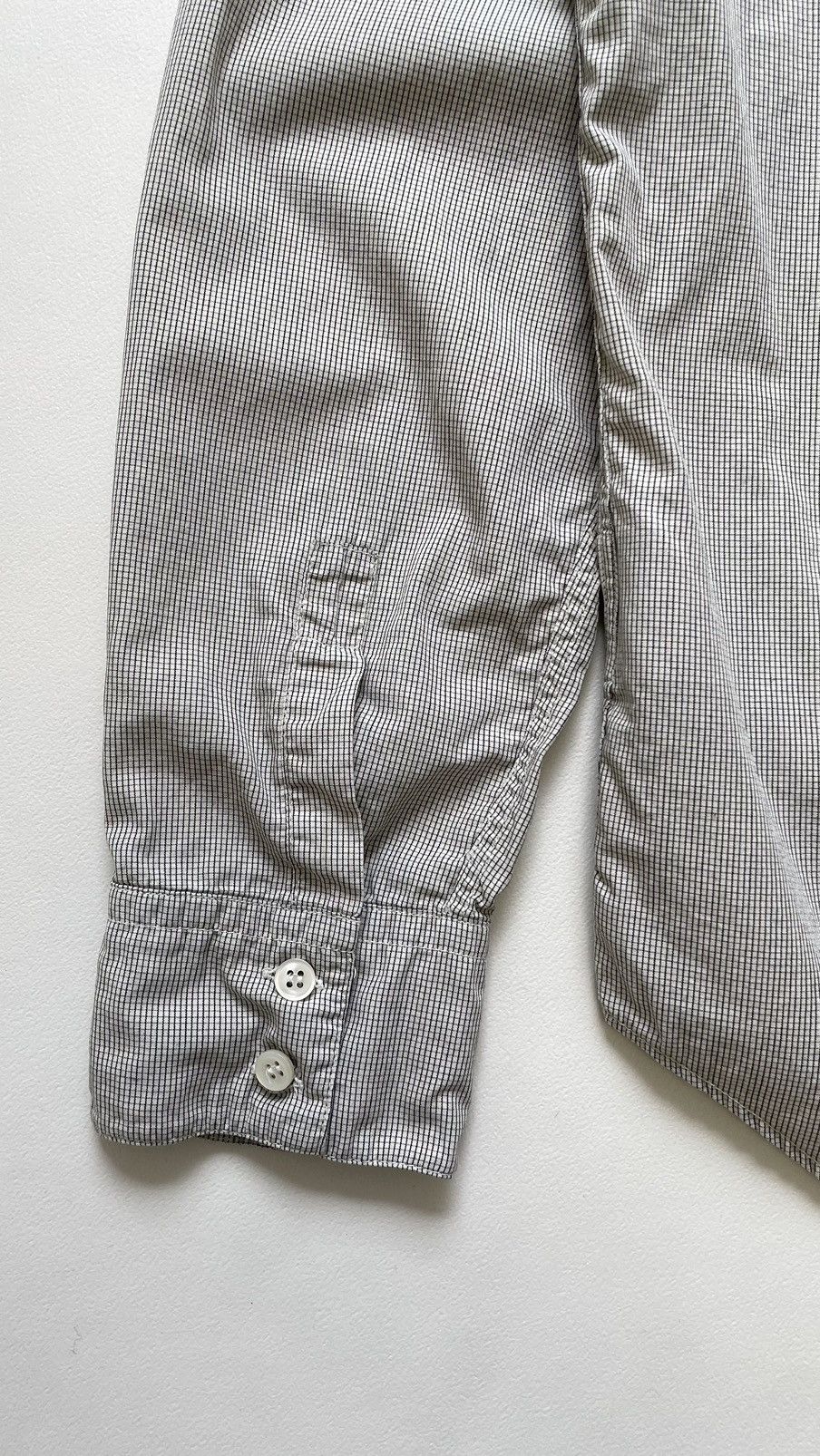 Maison Margiela S/S 04 Collarless Grid Check Shirt Size US M / EU 48-50 / 2 - 16 Thumbnail