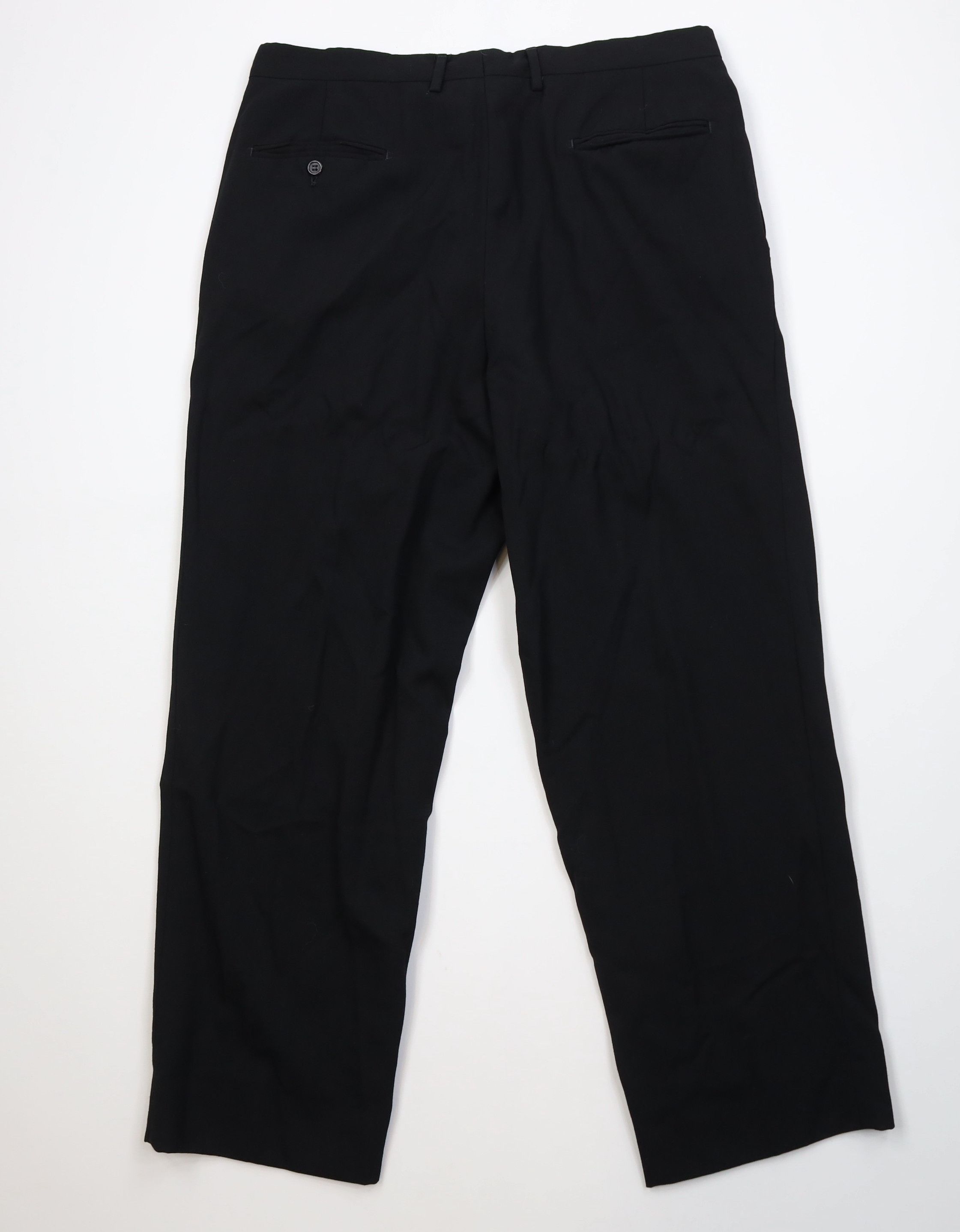 Vintage Vintage 90s Streetwear Gabardine Wide Leg Chino Pants Black Size US 36 / EU 52 - 9 Thumbnail