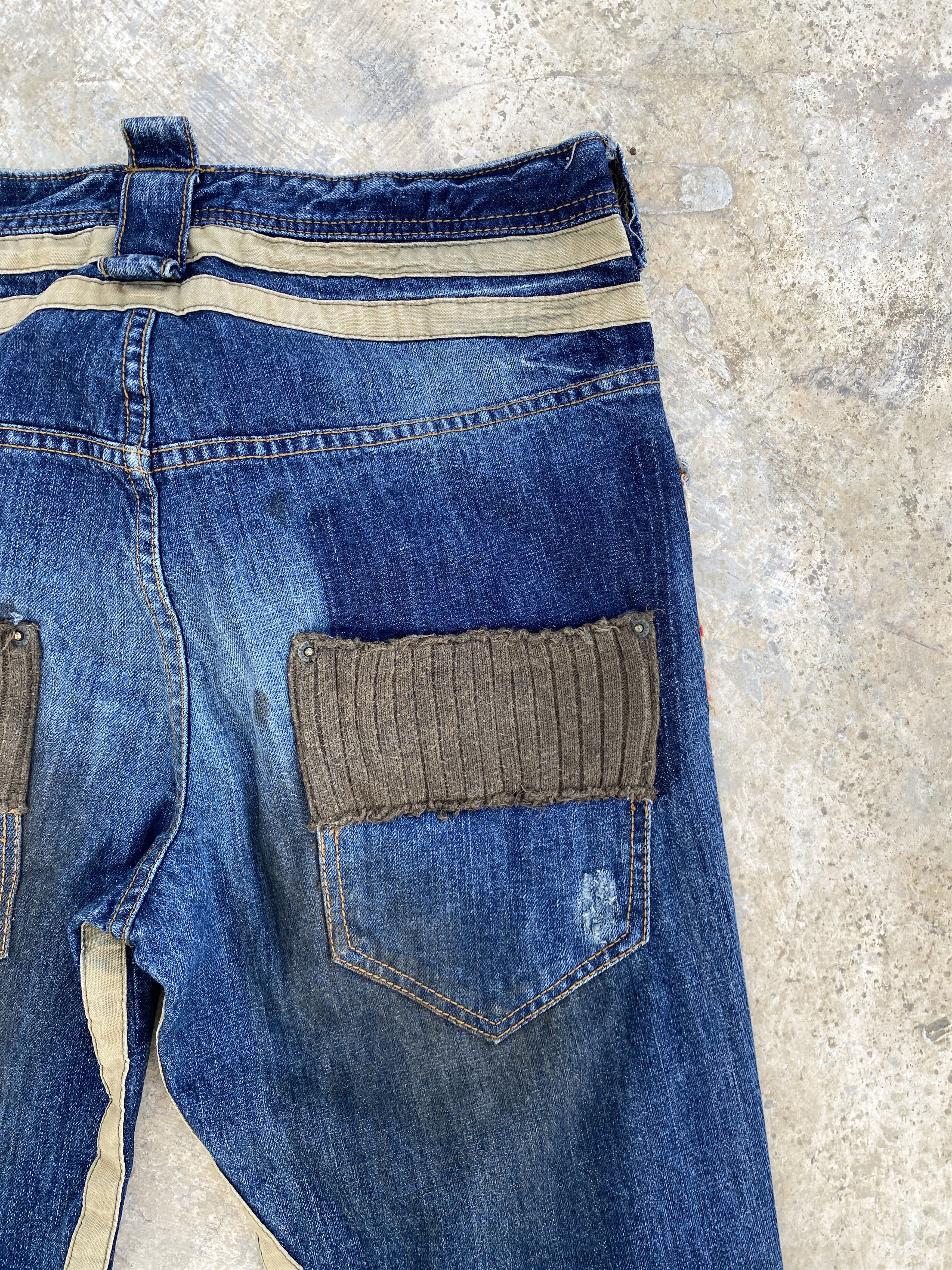 Japanese Brand × PPFM PPFM Patchwork Dirty Wash Jeans Size US 32 / EU 48 - 8 Thumbnail
