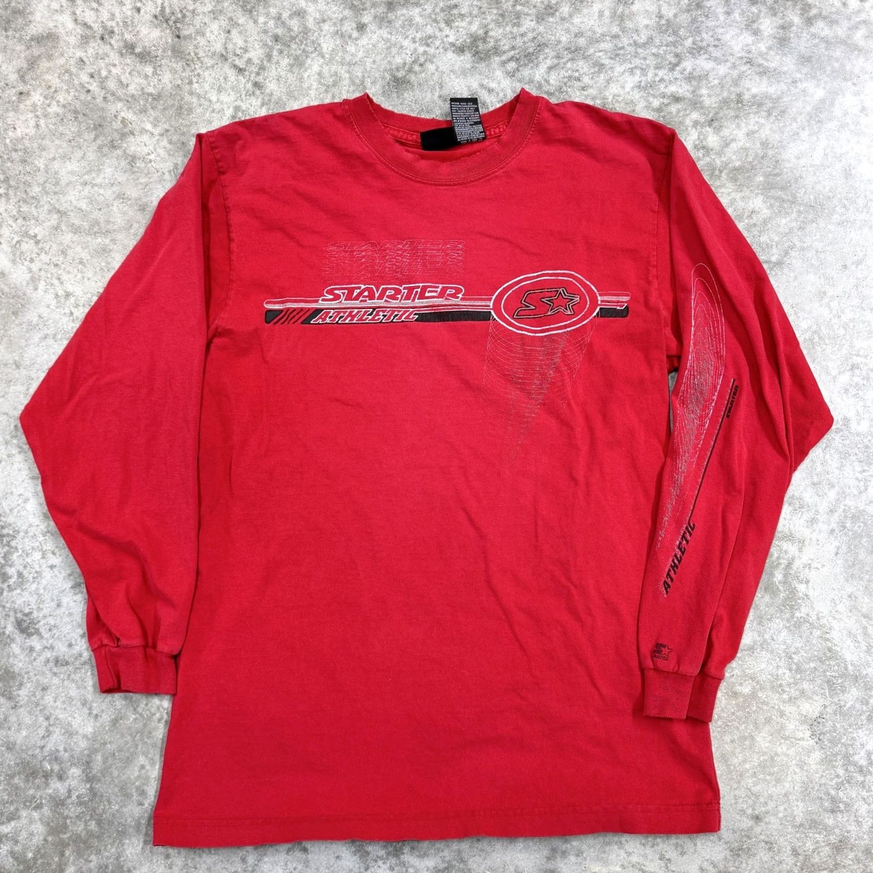 Starter Starter Shirt Mens Medium Red Long Sleeve Graphic Print Vintage Style -Crew Neck- Regular Fit Size US M / EU 48-50 / 2 - 2 Thumbnail