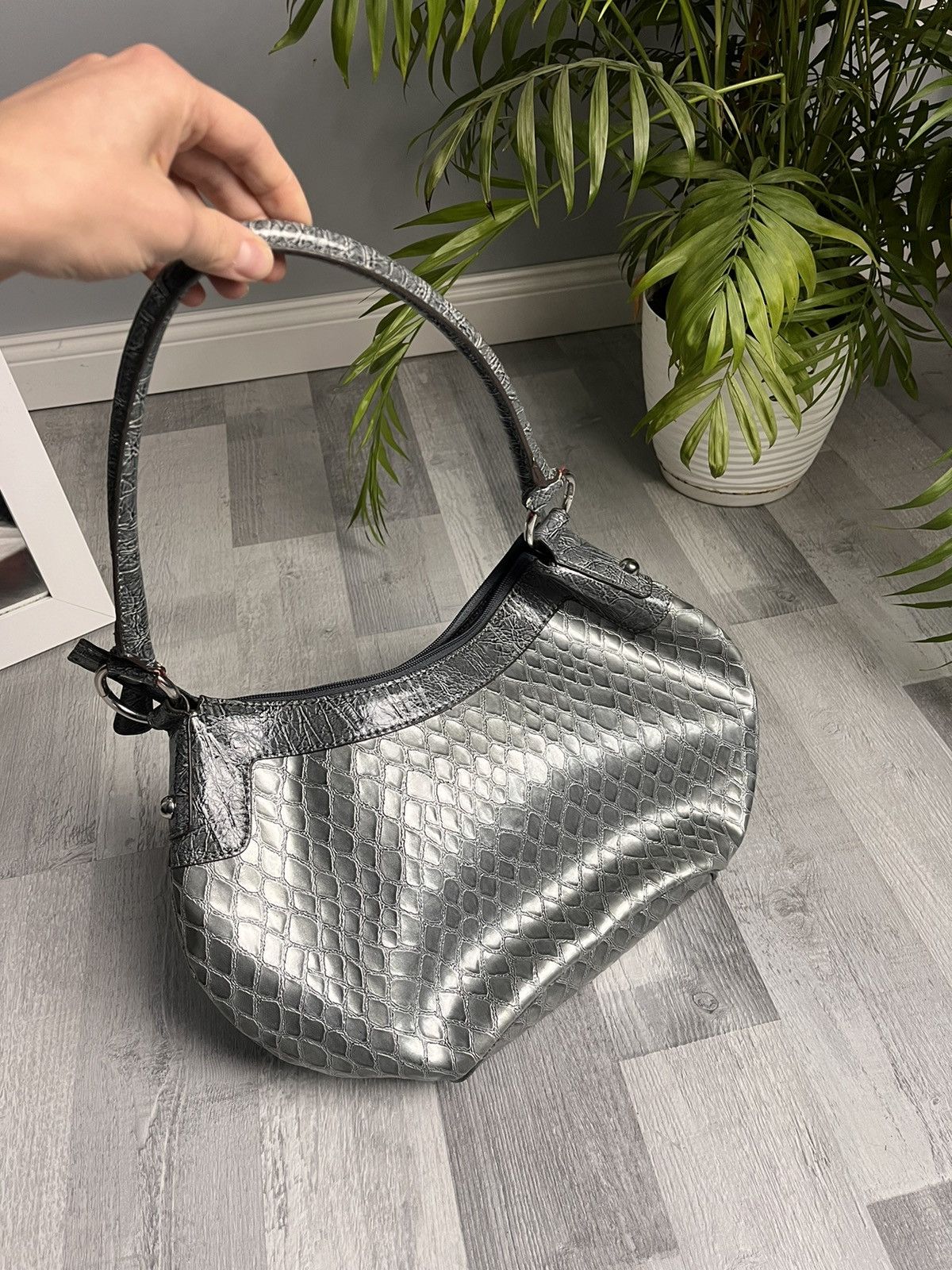 Guess × Japanese Brand × Vintage guess bag vintage grey snake crocodile Size ONE SIZE - 3 Thumbnail