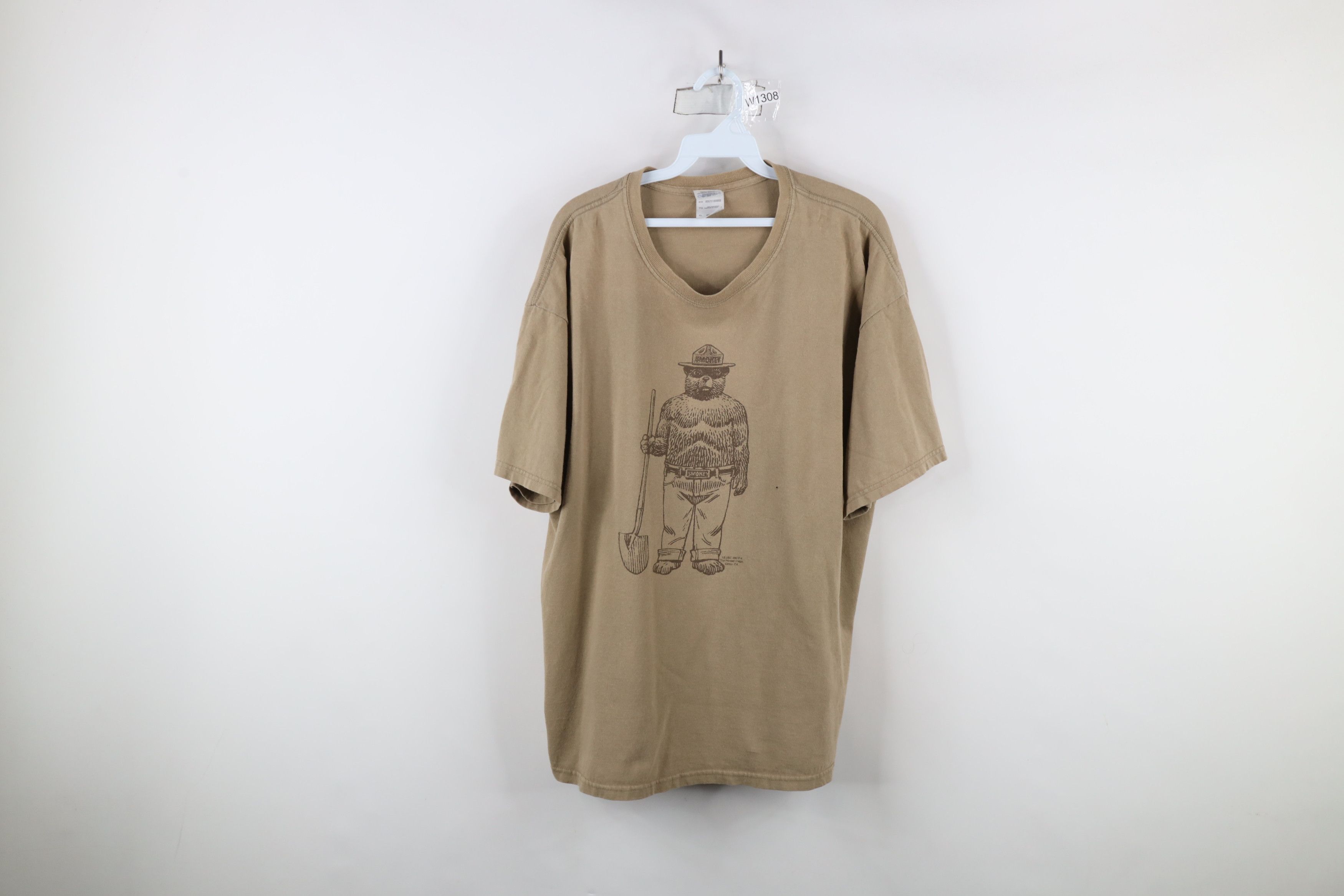 Vintage Vintage Y2K The Bear Short Sleeve T-Shirt Beige Cotton Size US XL / EU 56 / 4 - 1 Thumbnail