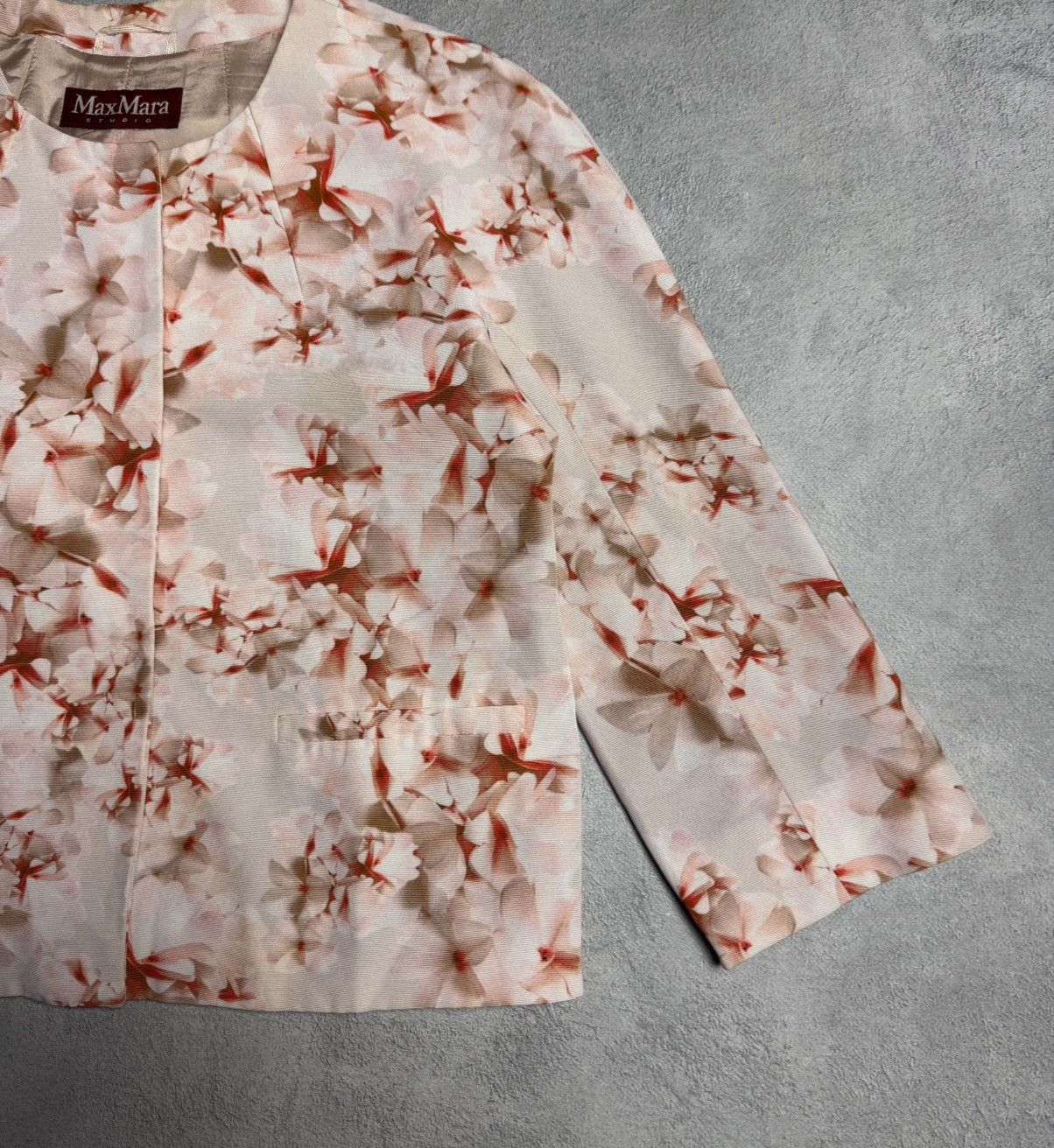 Max Mara MAX MARA Studio Women’s Cotton Viscose Floral Blazer Jacket Size L / US 10 / IT 46 - 5 Thumbnail