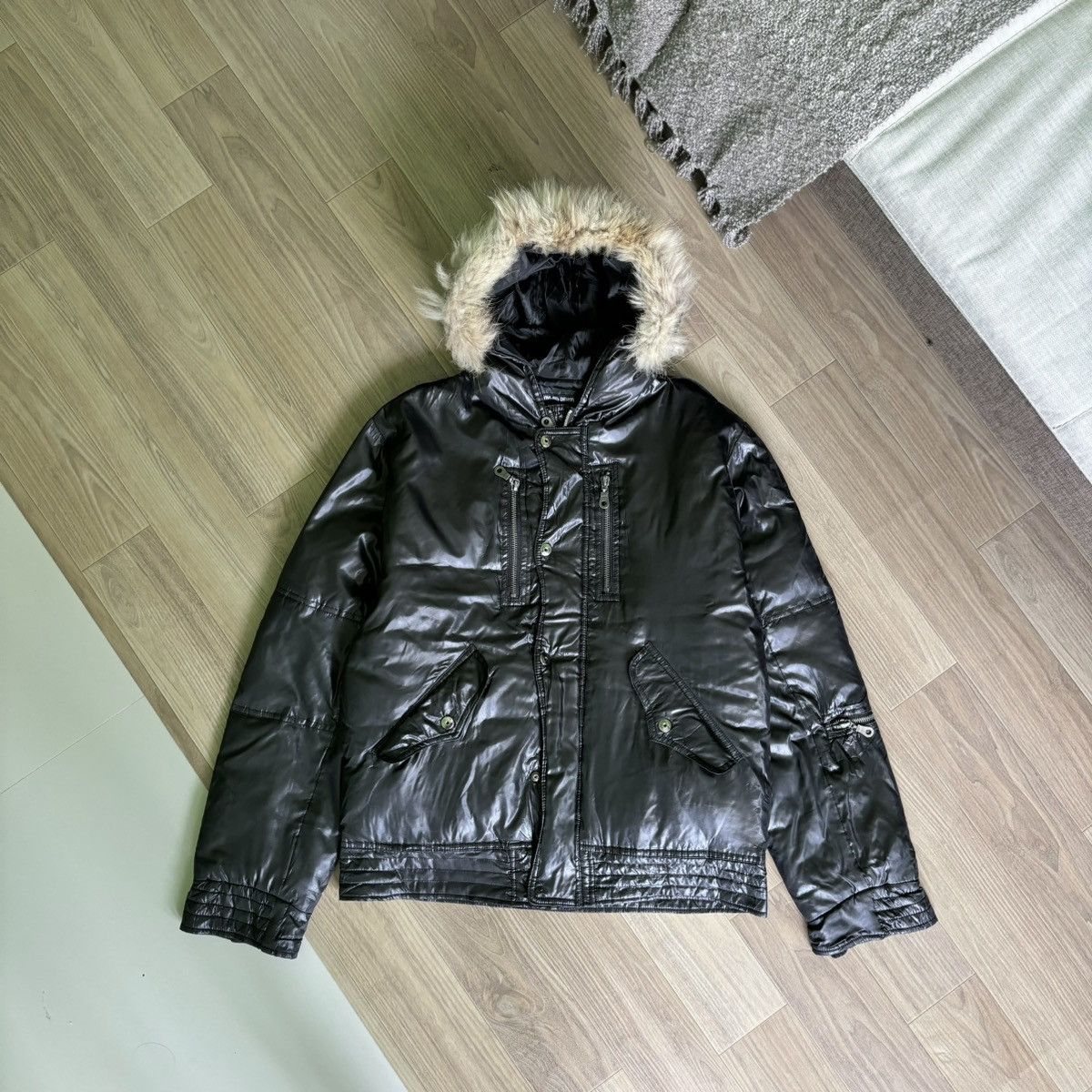 If Six Was Nine × Japanese Brand × Le Grande Bleu (L.G.B.) Nylaus Design Ifsixwasnine LGB Style fur jacket vintage Size US L / EU 52-54 / 3 - 1 Thumbnail