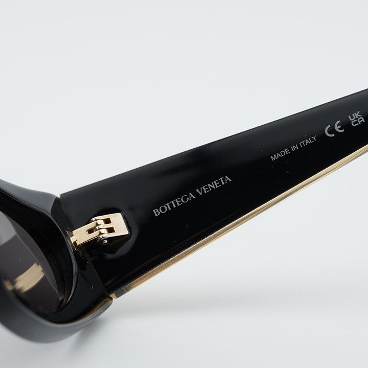 Bottega Veneta Bottega Veneta BV1277S 001 Sunglasses Black Cat Eye Frame Size ONE SIZE - 8 Thumbnail