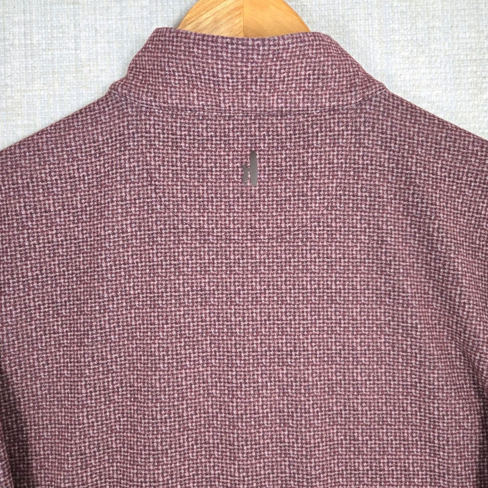 johnnie-O johnnie-O Mens 1/4 Zip Pullover Shirt Windshirt Basketweave Oxblood Red Size US L / EU 52-54 / 3 - 5 Thumbnail