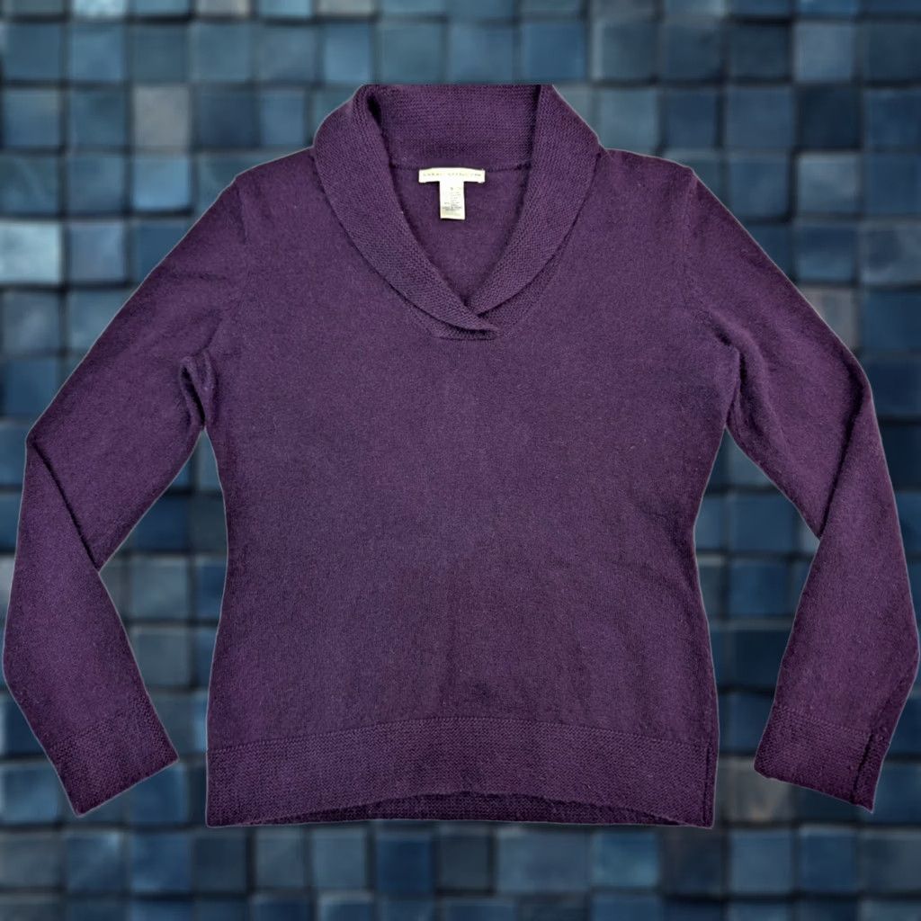 Vintage VINTAGE Sarah Spencer Angora Wool Blend Cardigan Sweater, Women S, Purple, 90s Holiday, Long Sleeve, Button, Knit, Casual Womens Size S / US 4 / IT 40 - 1 Thumbnail