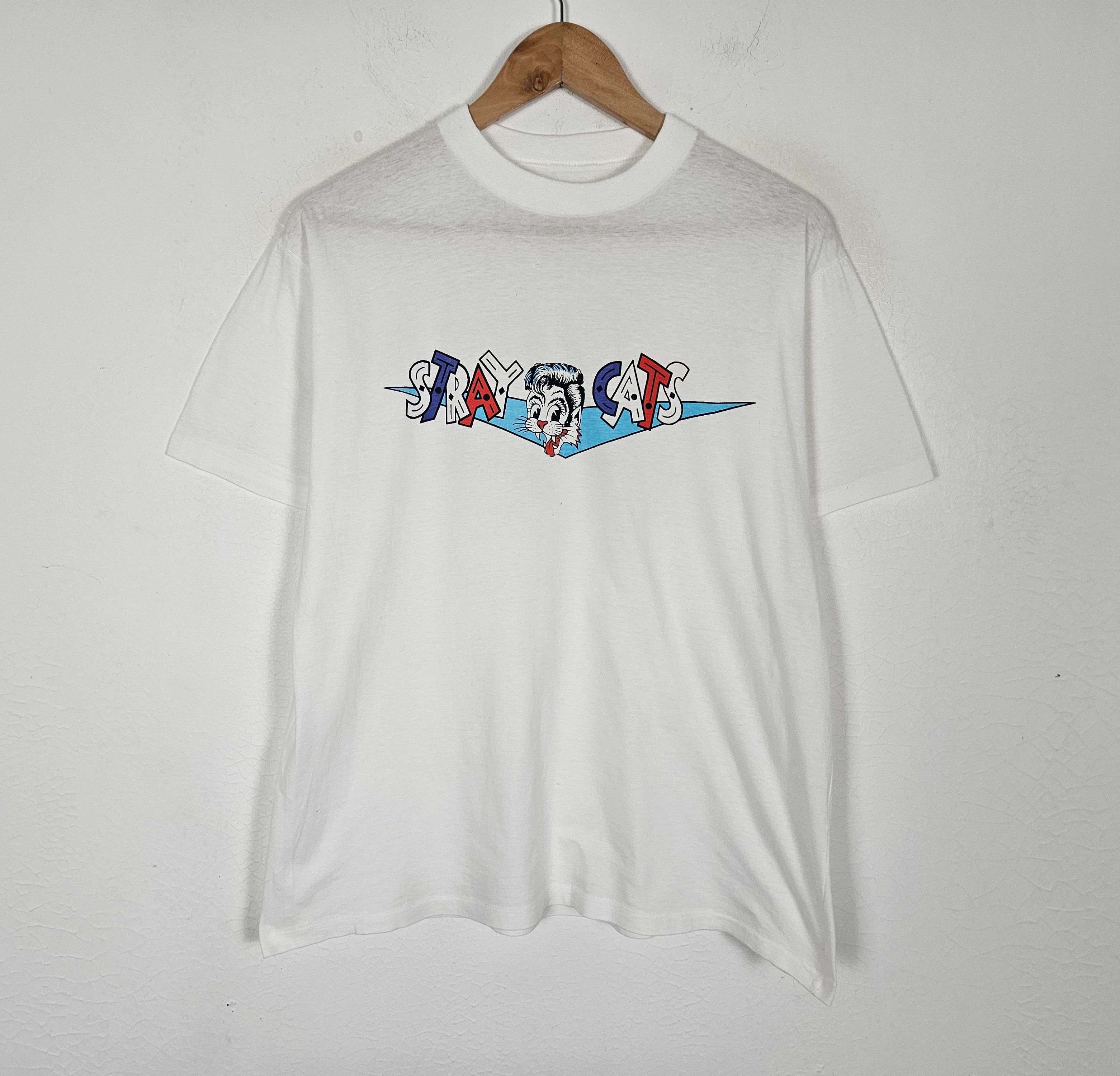 Band Tees Vintage Stray Cats Band Punk Tee shirt Size US L / EU 52-54 / 3 - 2 Thumbnail