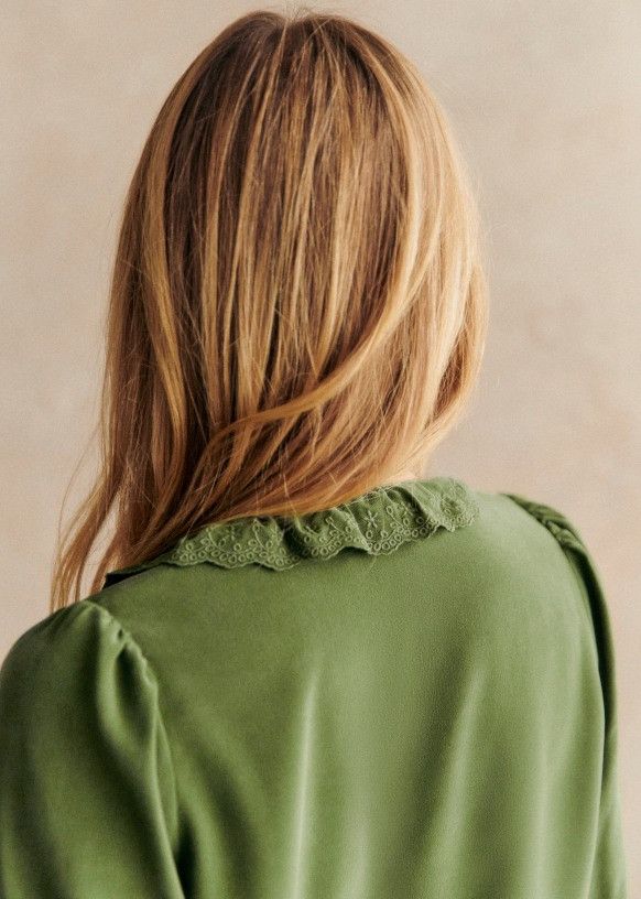 Sezane Sezane Rosine Green Silk Blouse Shirt Size EU 36 Size XS / US 0-2 / IT 36-38 - 5 Thumbnail
