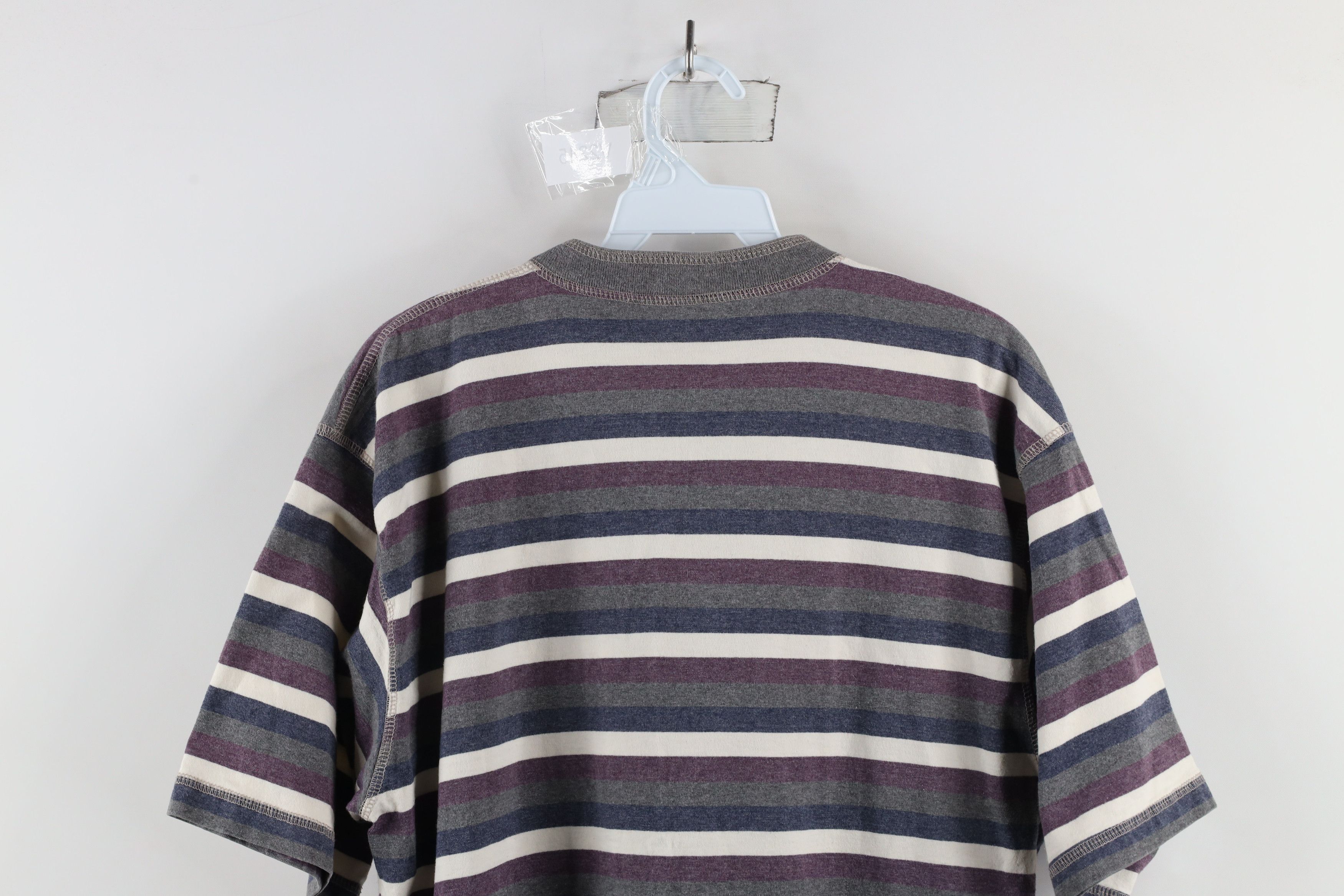 Vintage Vintage 90s Streetwear Block Short Sleeve Henley T-Shirt Size US M / EU 48-50 / 2 - 6 Thumbnail