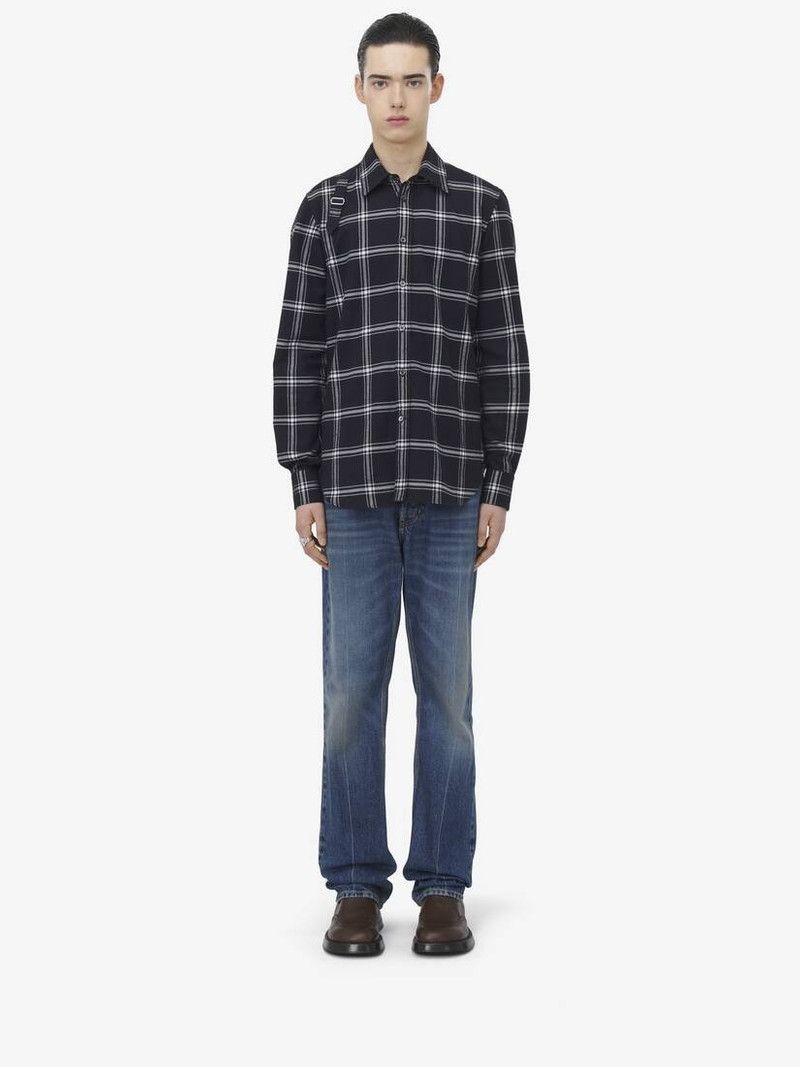 Alexander McQueen o1srvl11e0226 Twin Needle Harness Shirt In Multicolor Size US XL / EU 56 / 4 - 3 Thumbnail