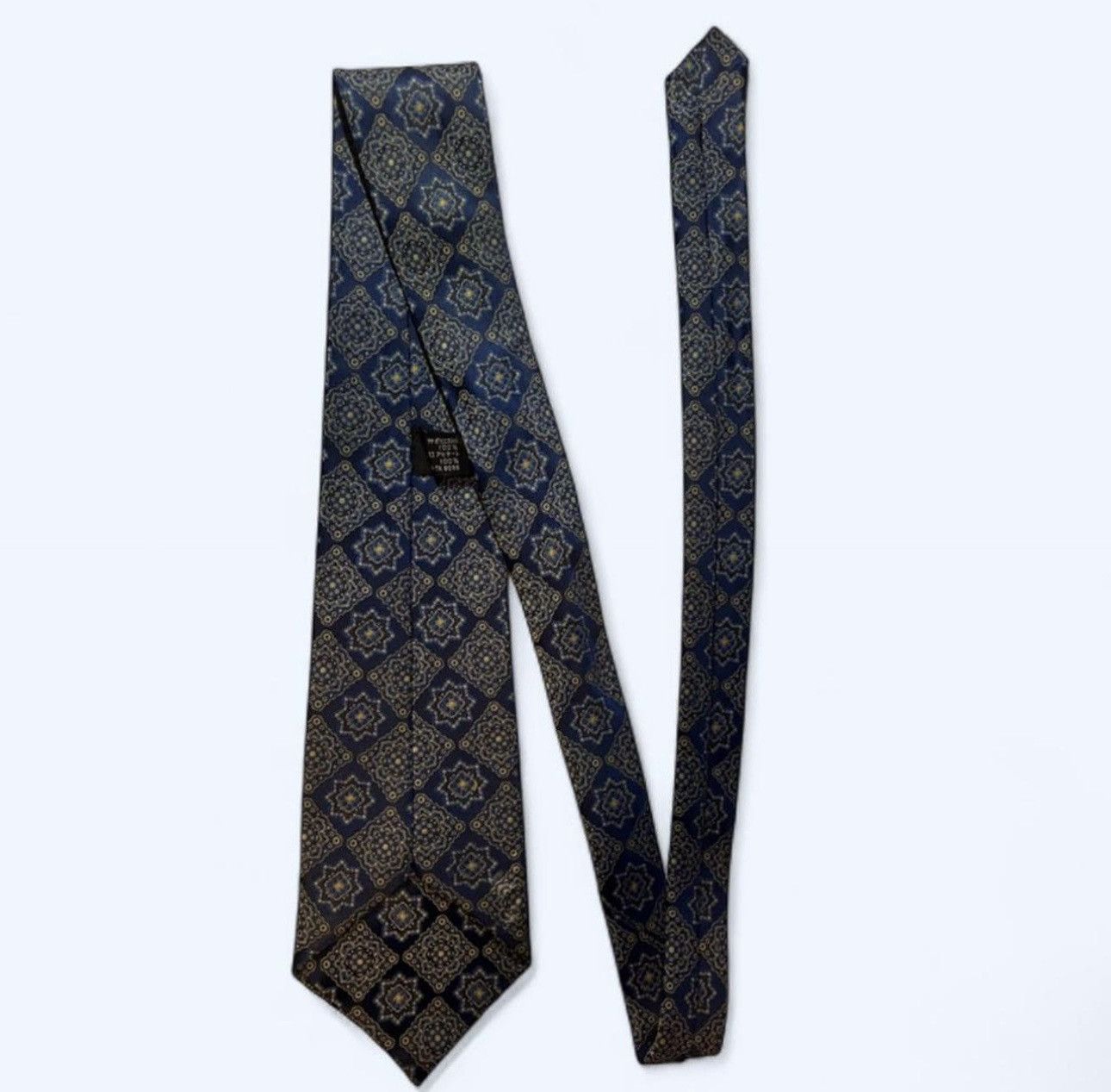 Other Vintage Exact designed by pioneer men's tie gold on blue Size ONE SIZE - 3 Thumbnail