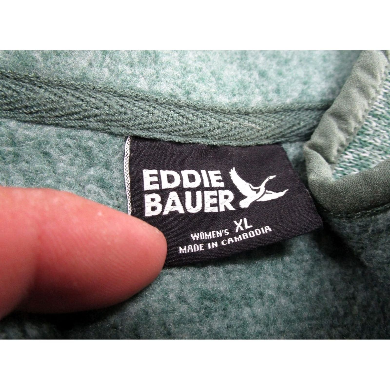Eddie Bauer Eddie Bauer Womens Heather Green Full Zip Lightweight Jacket - XL Outdoors - Casual Travel Size XL / US 12-14 / IT 48-50 - 2 Thumbnail