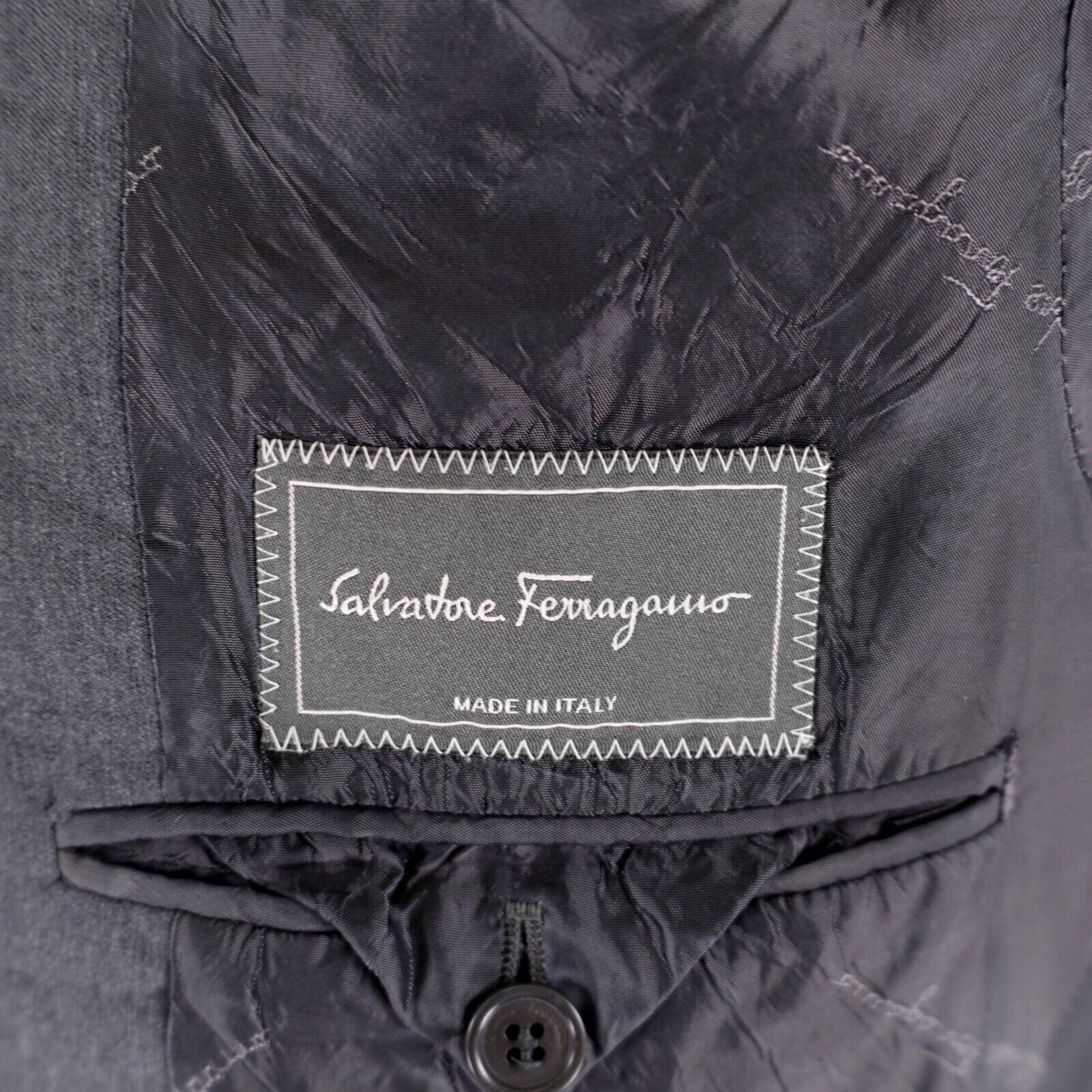 Salvatore Ferragamo DAMAGED Salvatore Ferragamo Wool Gray 3 Button Blazer 38L / Size 38L - 10 Thumbnail