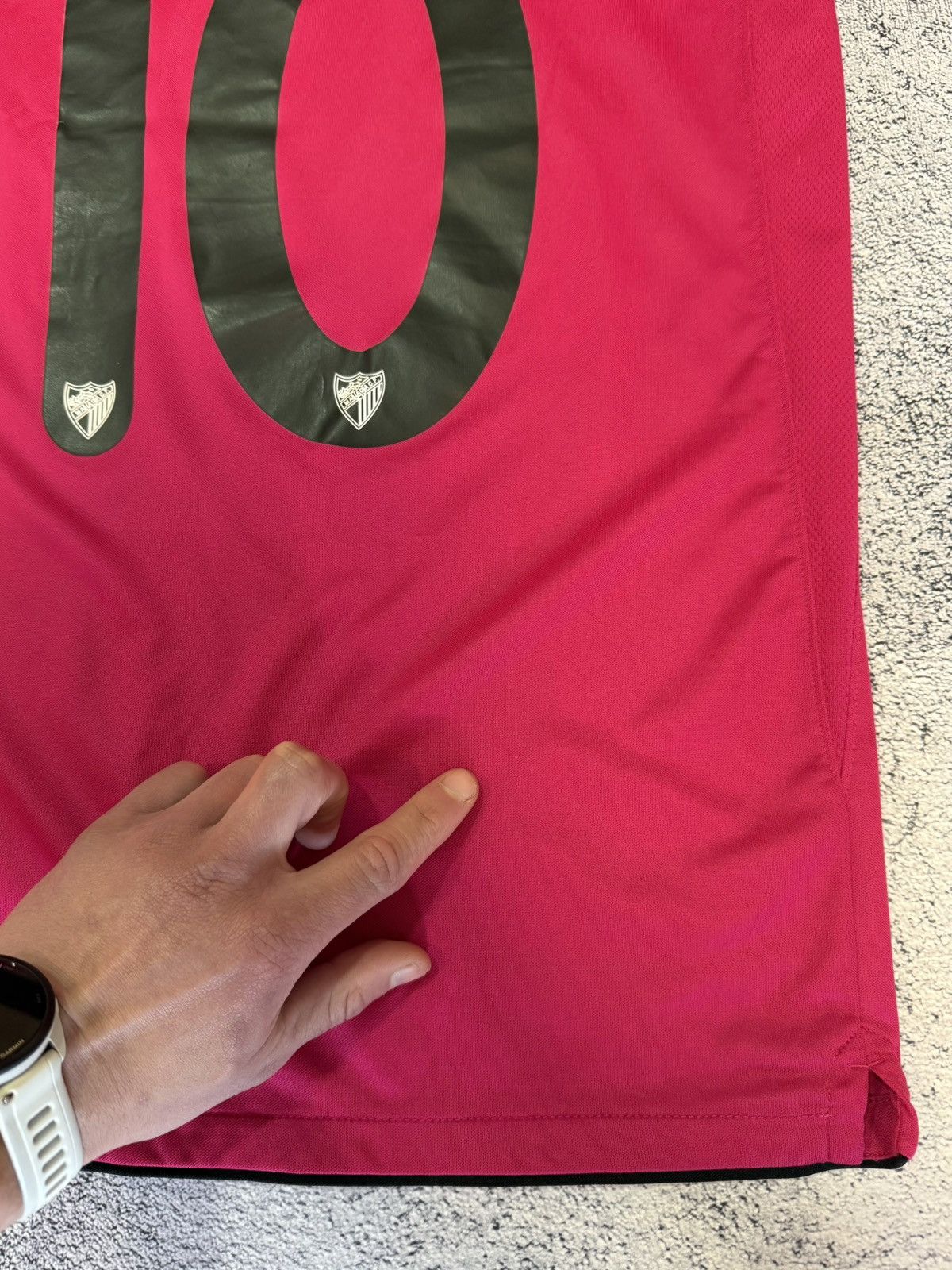Nike Nike Malaga 2011 2012 Away Jersey Apono 10 Pink UNESCO LFP S Size US S / EU 44-46 / 1 - 24 Thumbnail