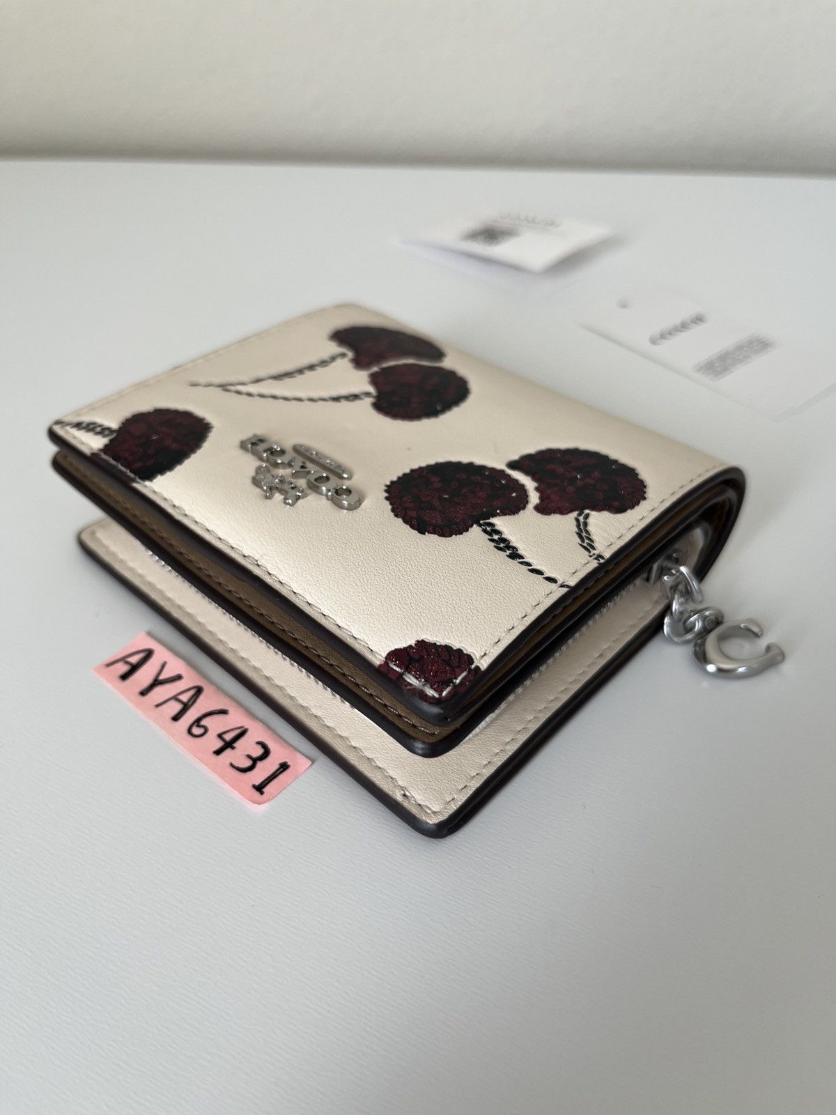 Coach Coach Snap Wallet With Cherry Print Size ONE SIZE - 4 Thumbnail