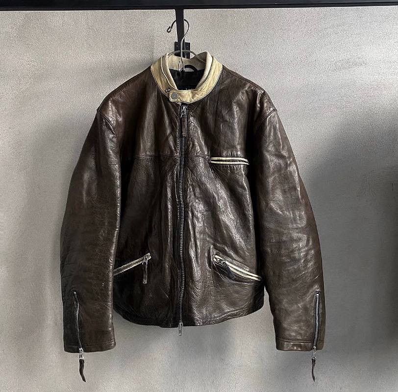 Armani Armani Leather Motorcycle Jacket Size US L / EU 52-54 / 3 - 1 Thumbnail