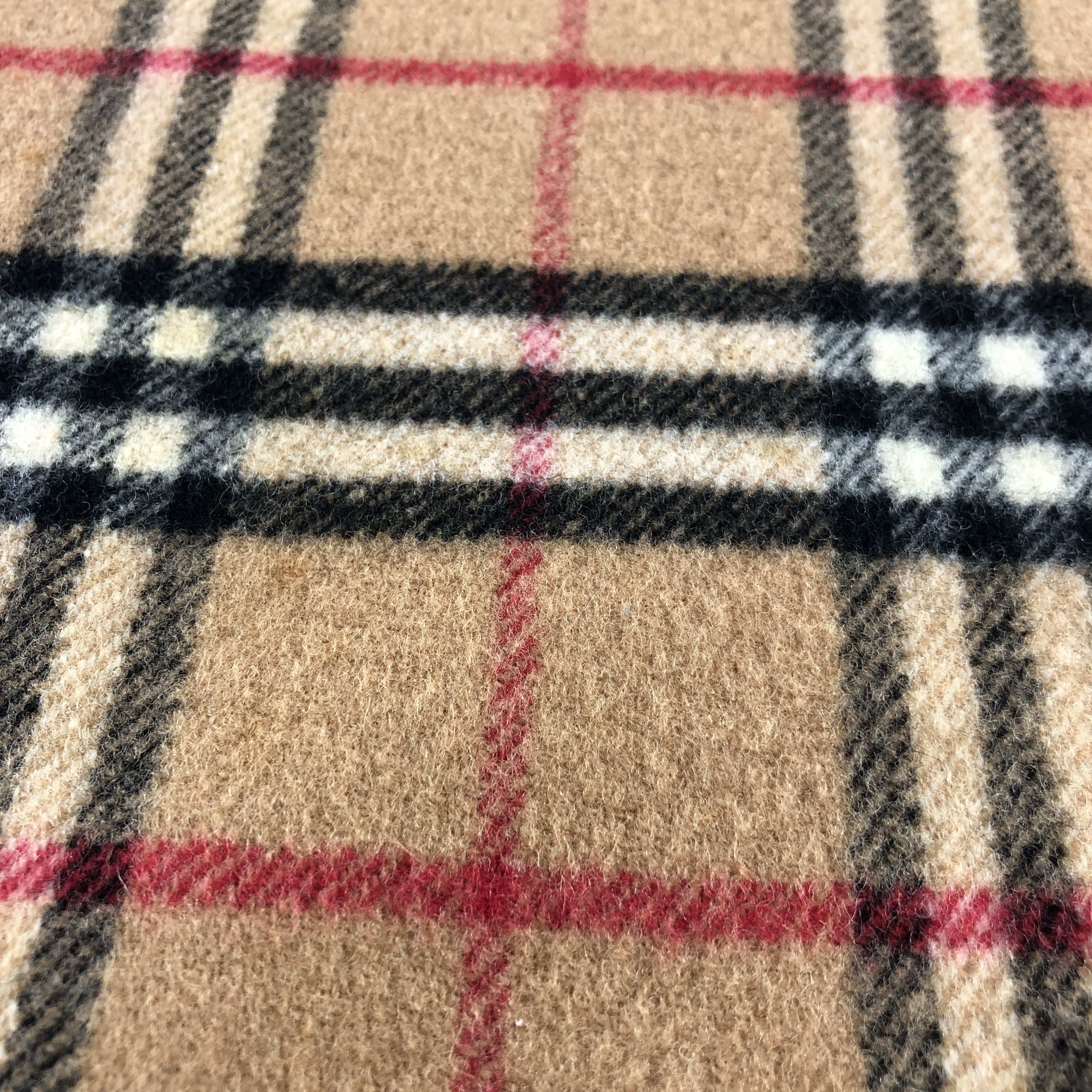 Burberry Burberry Tan Nova Check Wool Scarf Muffler V2922 Size ONE SIZE - 6 Thumbnail
