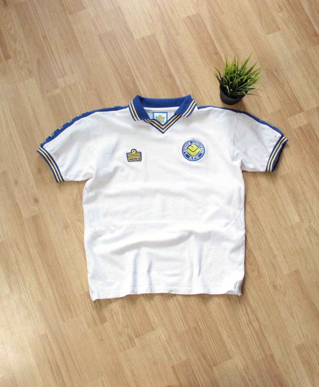 🔥 Vintage LEEDS UNITED Admiral Soccer Jersey Polo Shirt