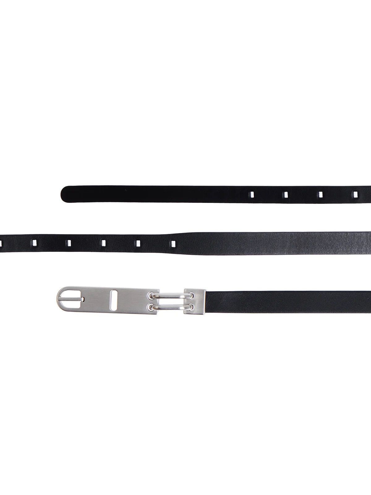 Rick Owens New/Box TECUATL Black Cow Bull Tongue Leather XL Long Belt Size ONE SIZE - 4 Thumbnail