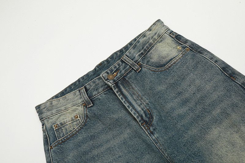 Jean Retro distressed loose casual hip-hop washed ripped jeans Size US 32 / EU 48 - 3 Thumbnail