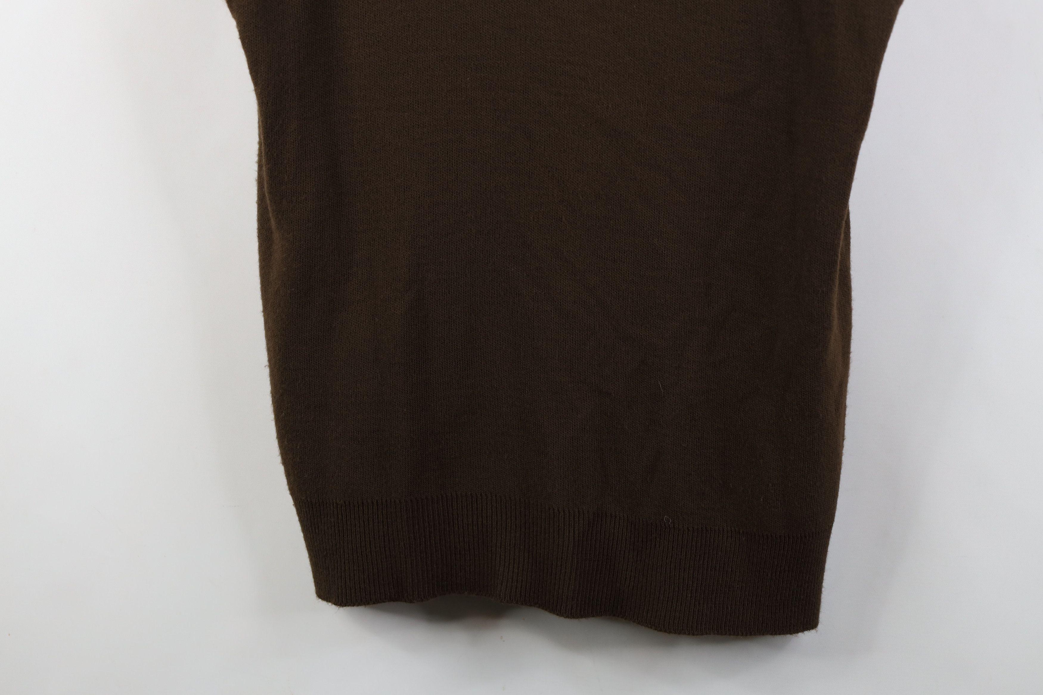 Vintage Vintage 70s Streetwear Knit V-Neck Sweater Vest Brown USA Size US L / EU 52-54 / 3 - 3 Thumbnail